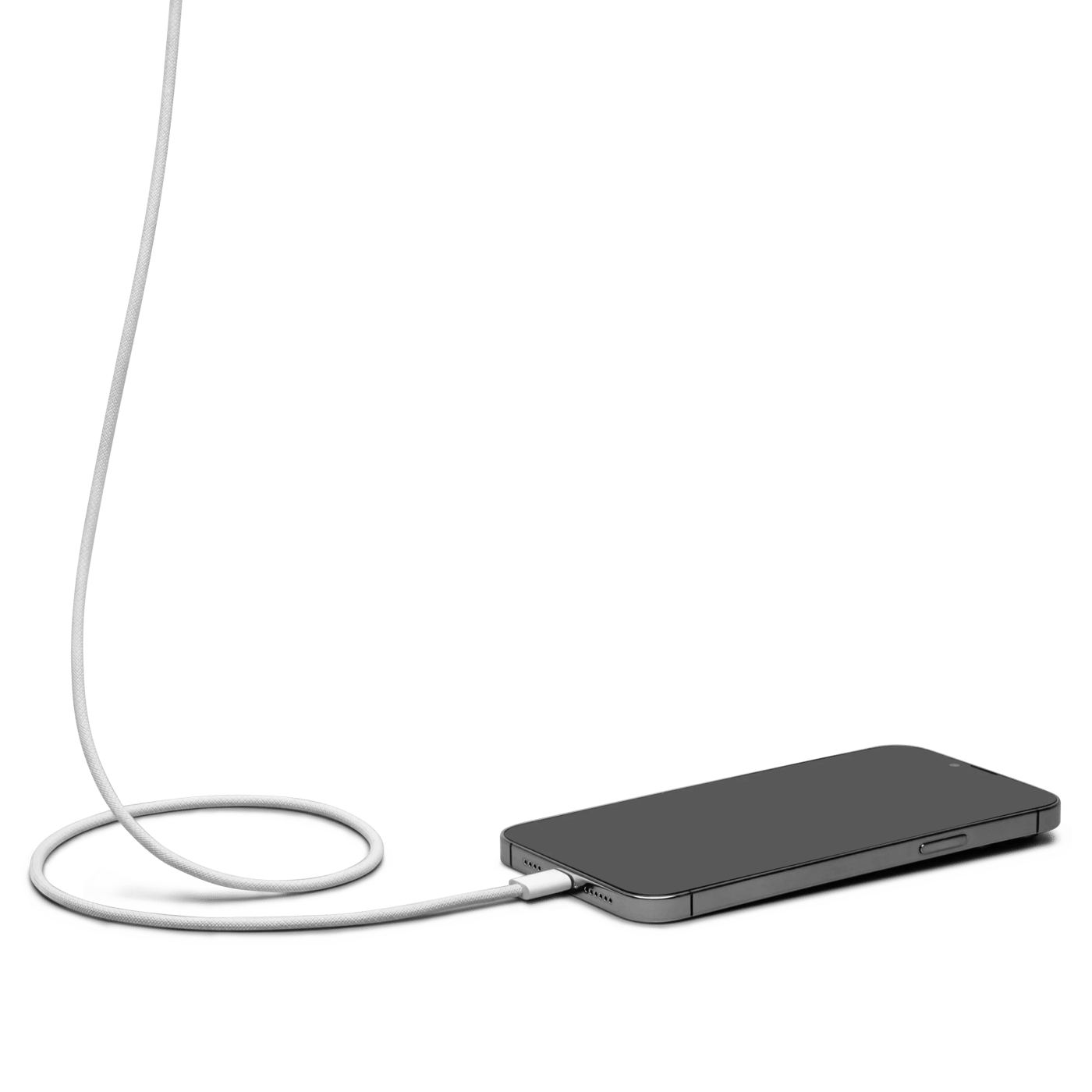 Linocell Flätad USB-C- till USB-C-kabel 60W Vit 0,5 m