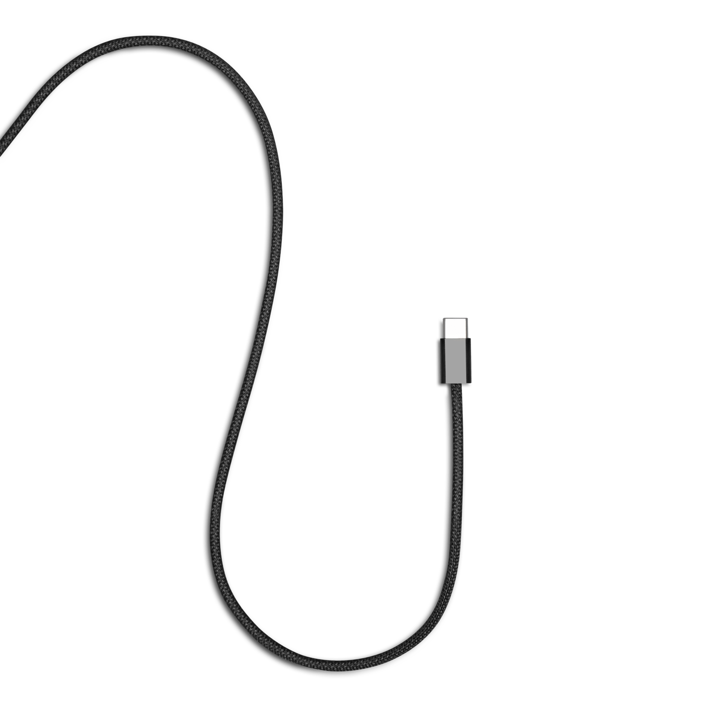 Linocell Flätad USB-C- till USB-C-kabel 60W Svart 0,5 m