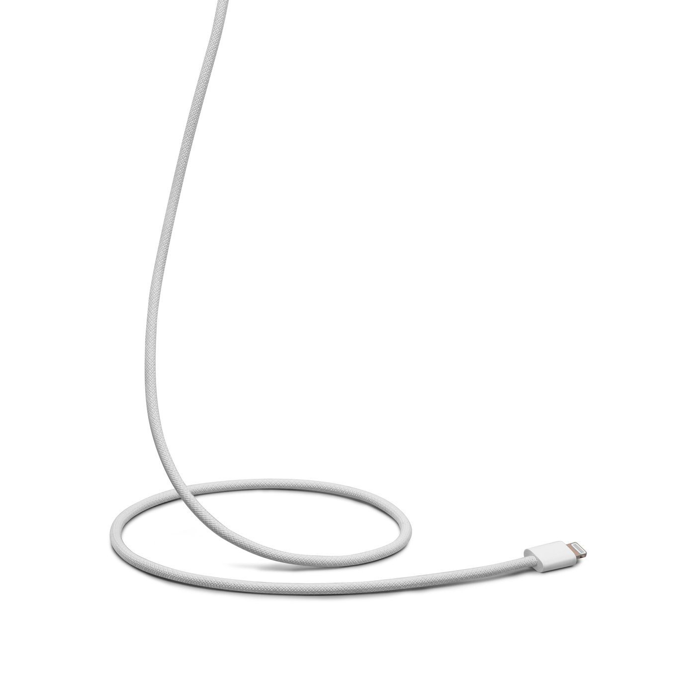 Linocell Flettet USB-A- til Lightning-kabel Hvit 2 m
