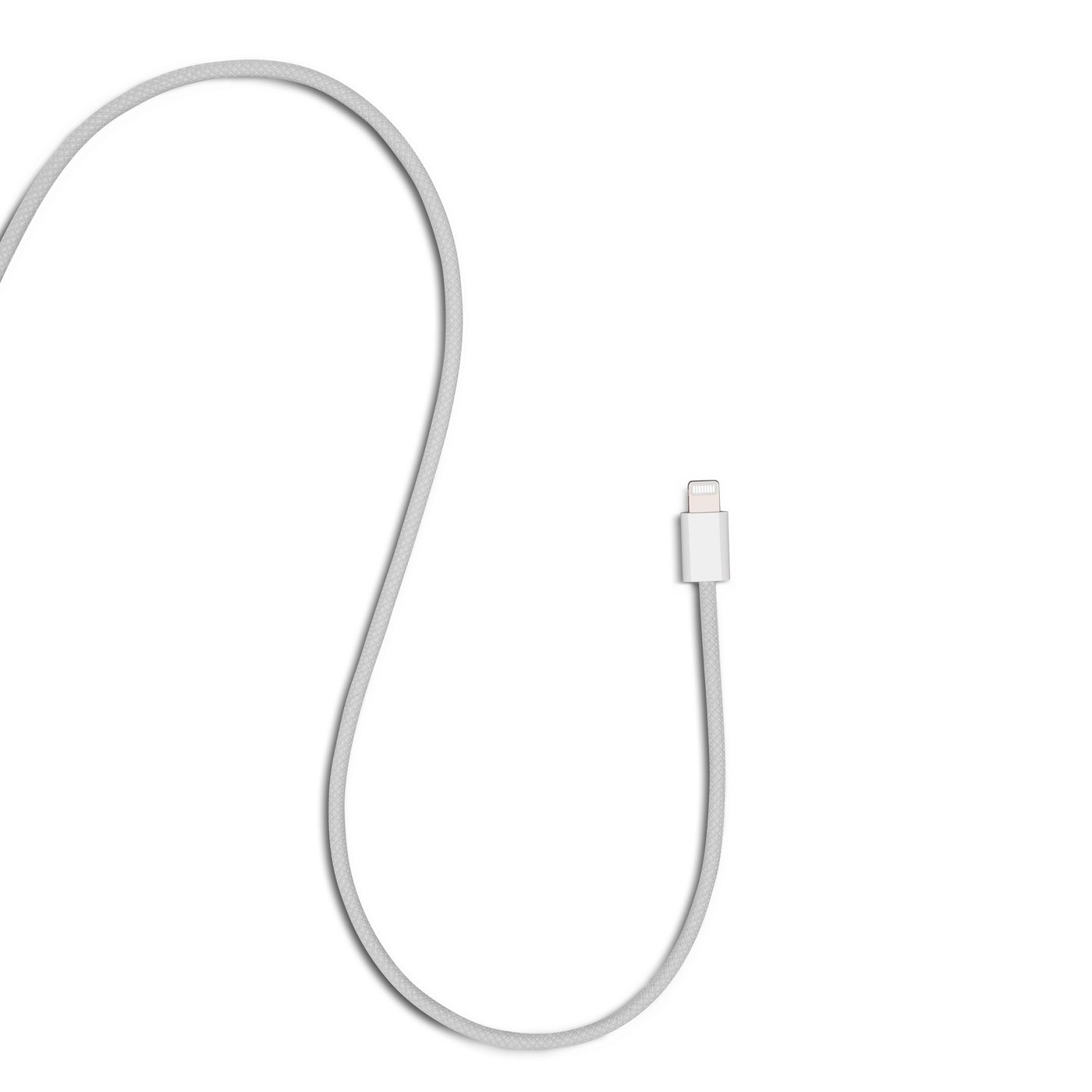 Linocell Flätad USB-C- till Lightning-kabel Vit 0,5 m