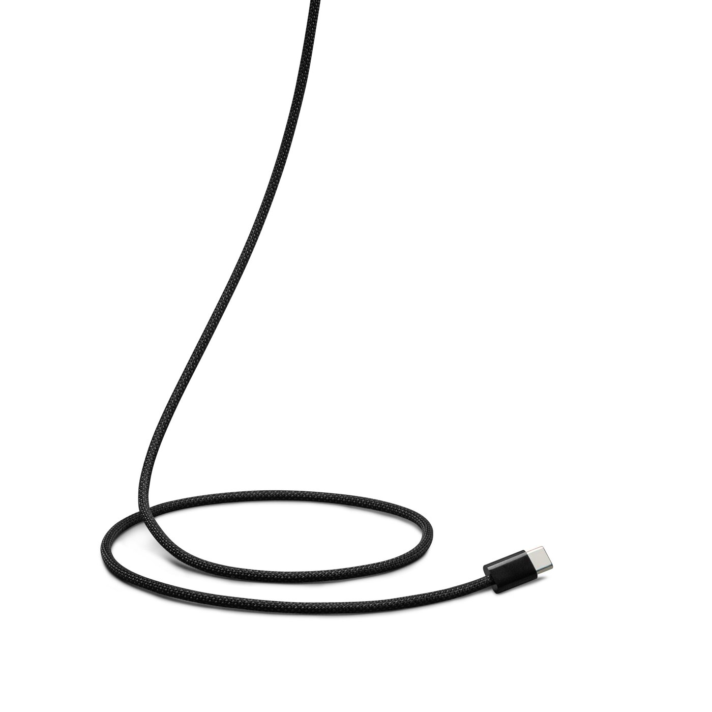 Linocell Flettet USB-C- til Lightning-kabel Svart 0,5 m