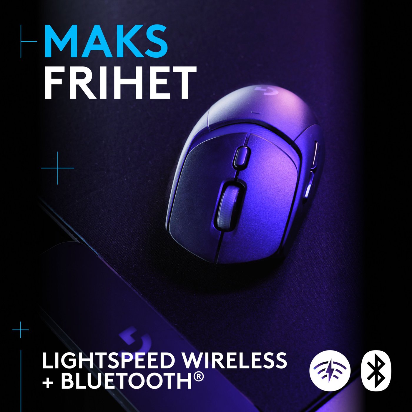 Logitech G G309 Lightspeed Trådløs datamus Svart