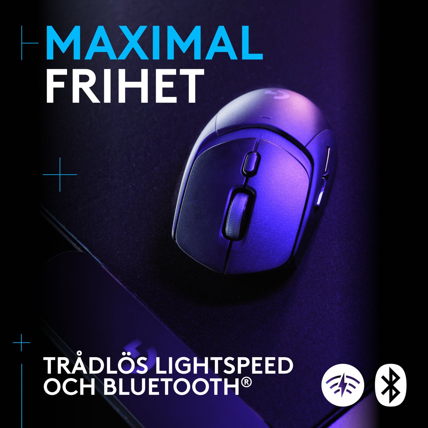 Logitech G G309 Lightspeed Trådlös datormus Svart