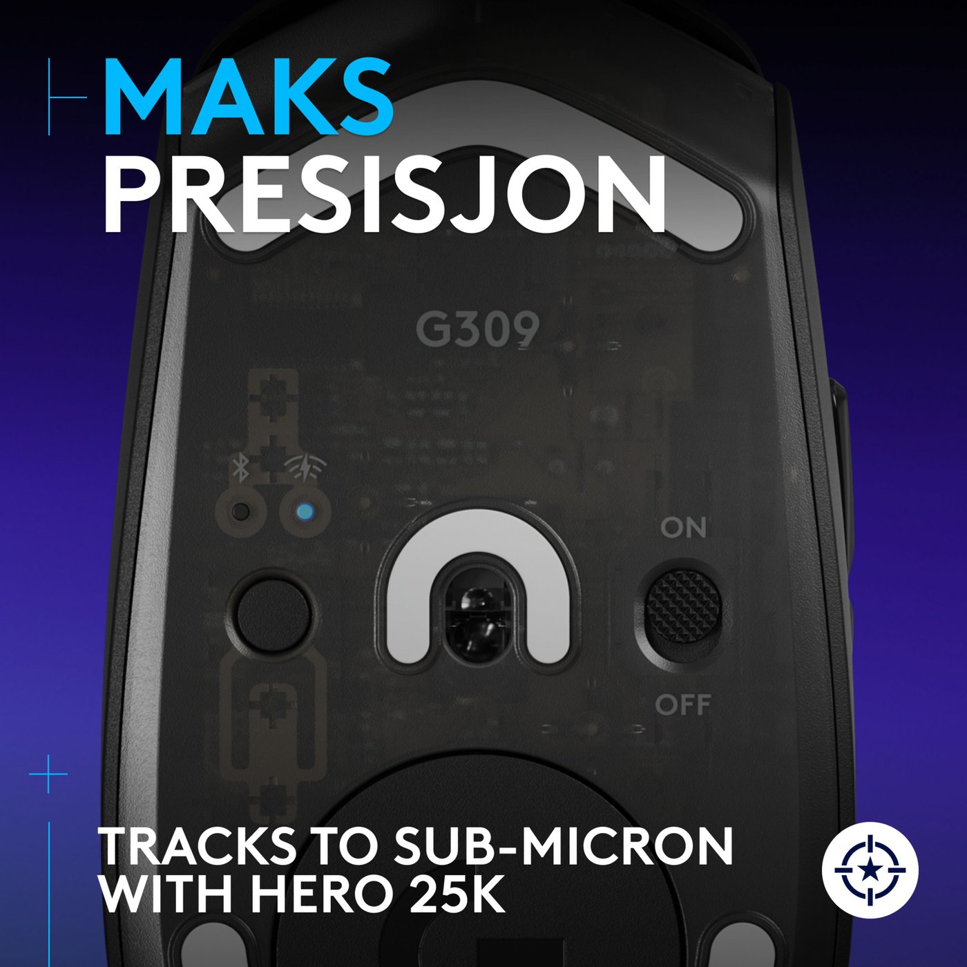 Logitech G G309 Lightspeed Trådløs datamus Svart