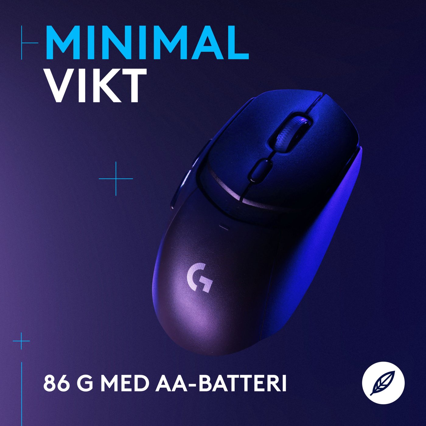 Logitech G G309 Lightspeed Trådlös datormus Svart