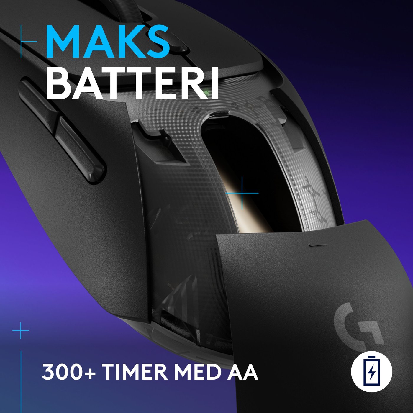 Logitech G G309 Lightspeed Trådløs datamus Svart