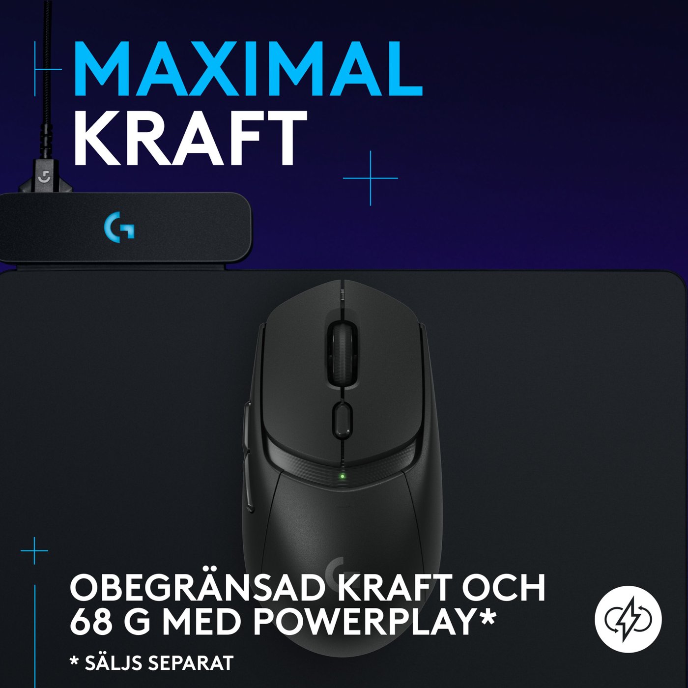 Logitech G G309 Lightspeed Trådlös datormus Svart