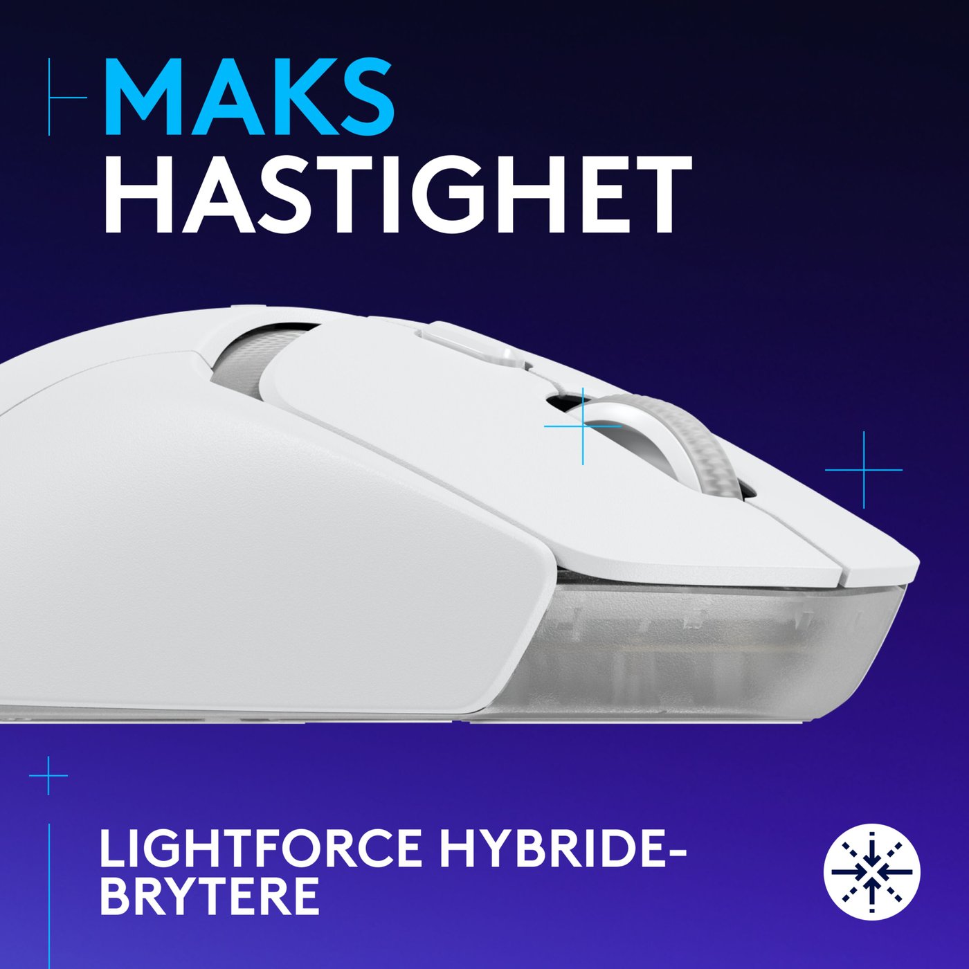 Logitech G G309 Lightspeed Trådløs datamus Hvit