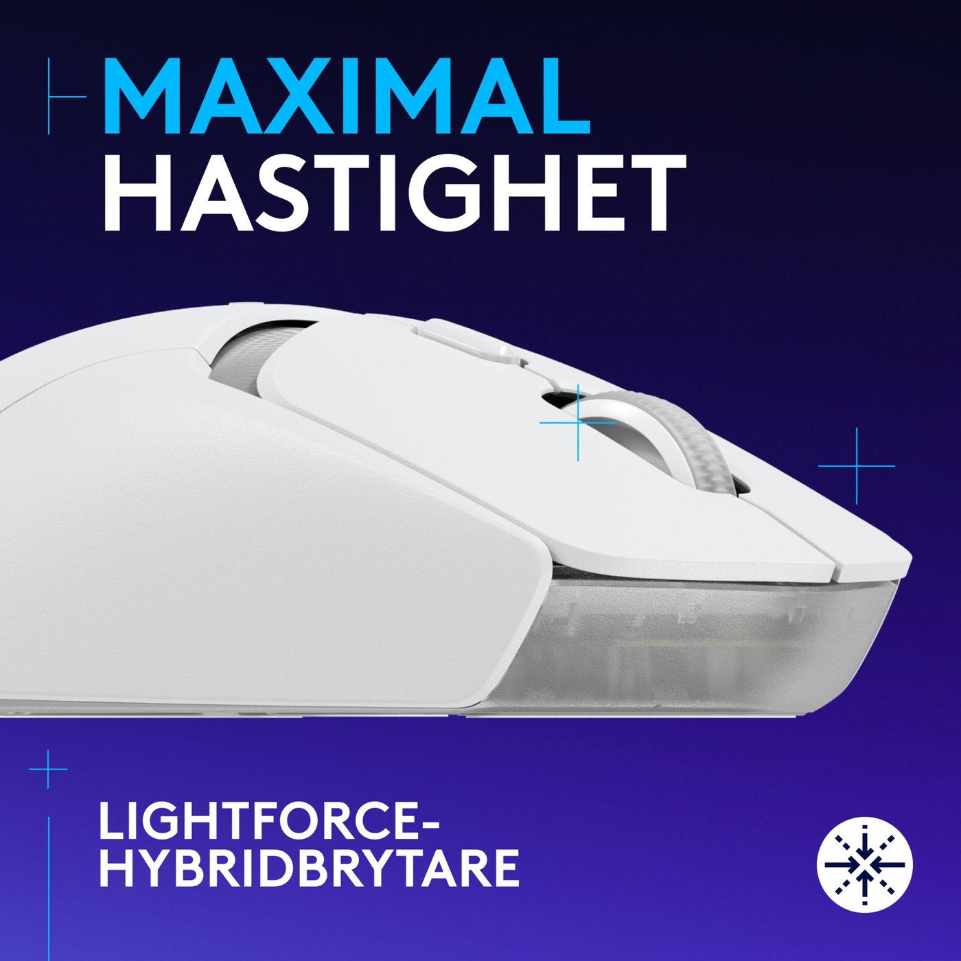 Logitech G G309 Lightspeed Trådlös datormus Vit