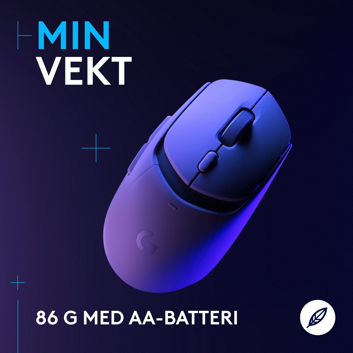 Logitech G G309 Lightspeed Trådløs datamus Hvit