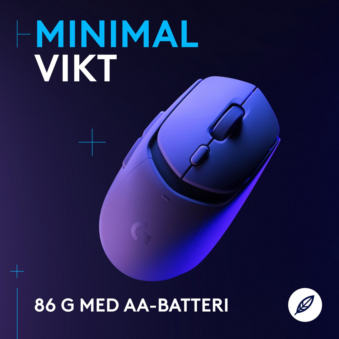 Logitech G G309 Lightspeed Trådlös datormus Vit