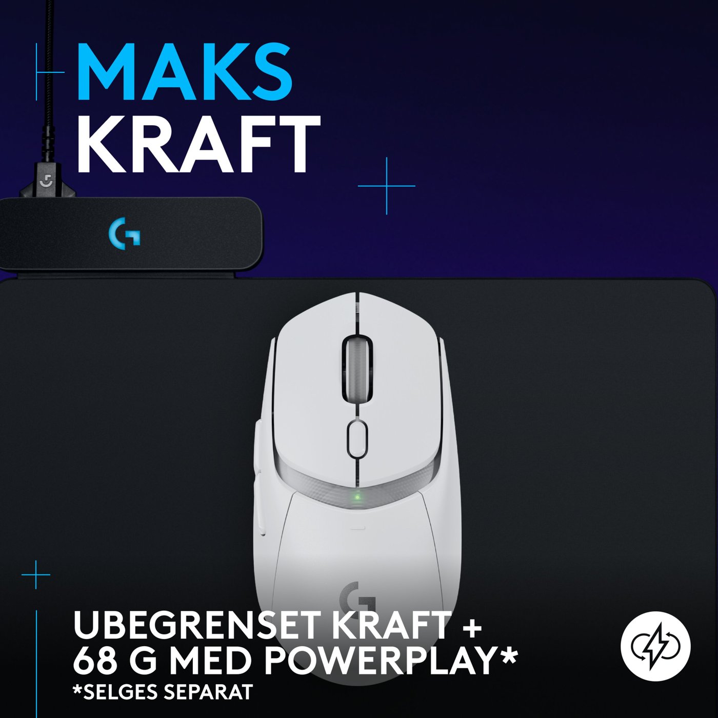 Logitech G G309 Lightspeed Trådløs datamus Hvit