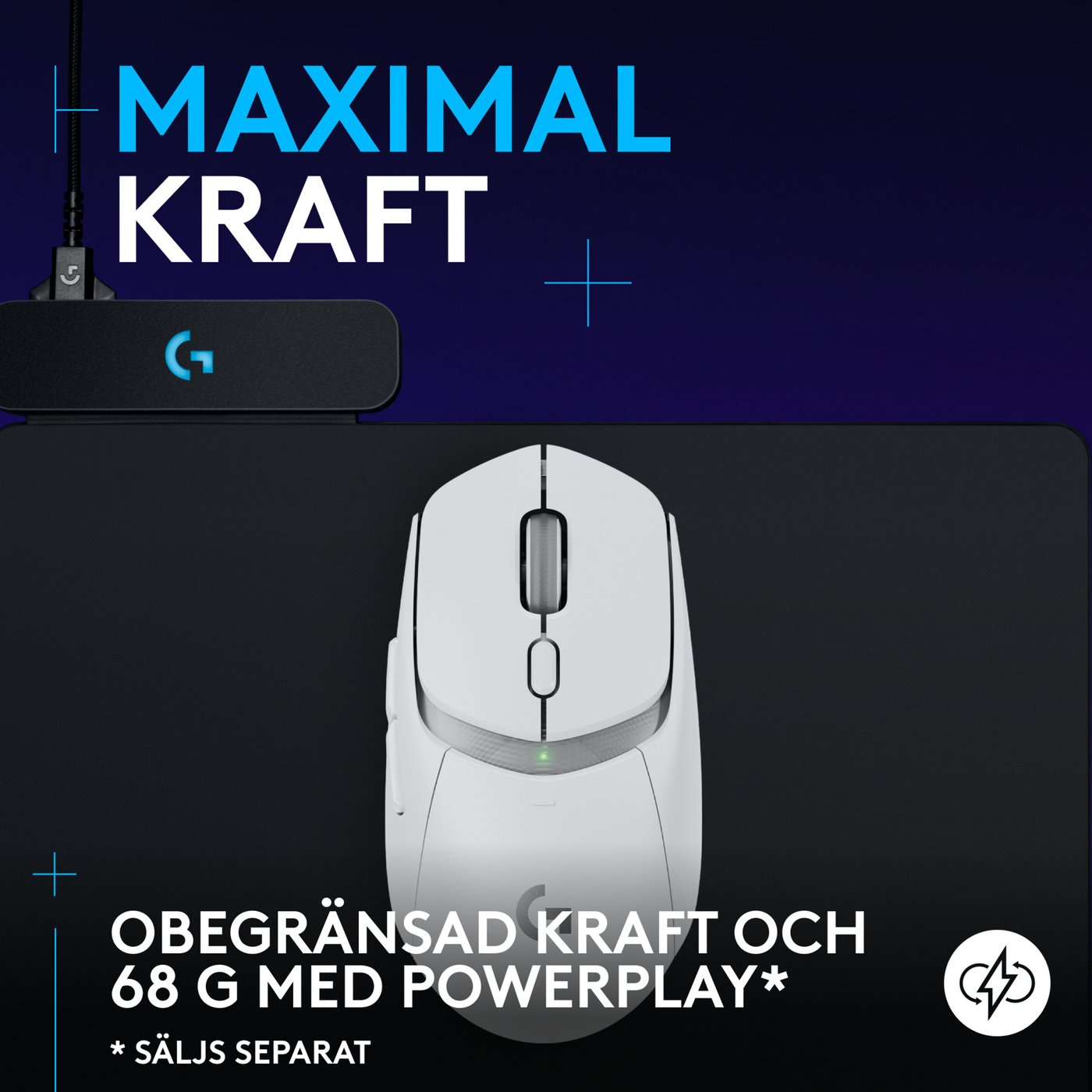 Logitech G G309 Lightspeed Trådlös datormus Vit