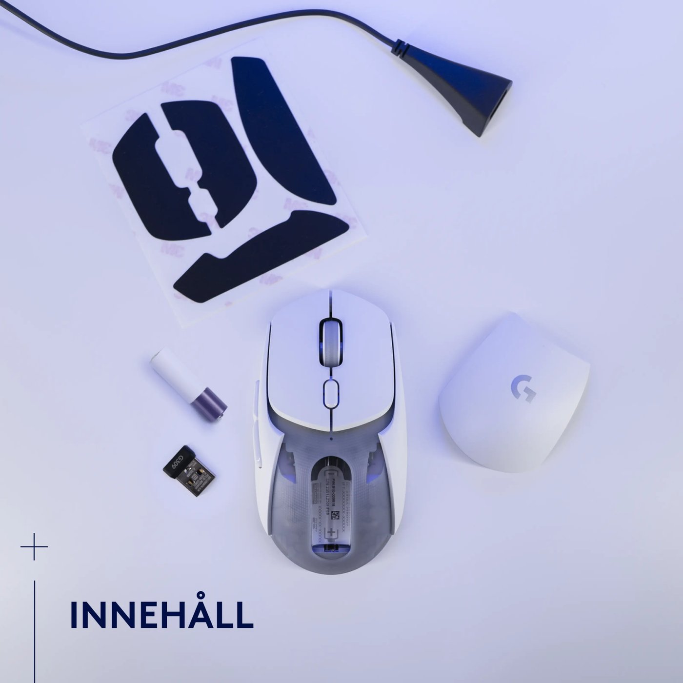 Logitech G G309 Lightspeed Trådlös datormus Vit