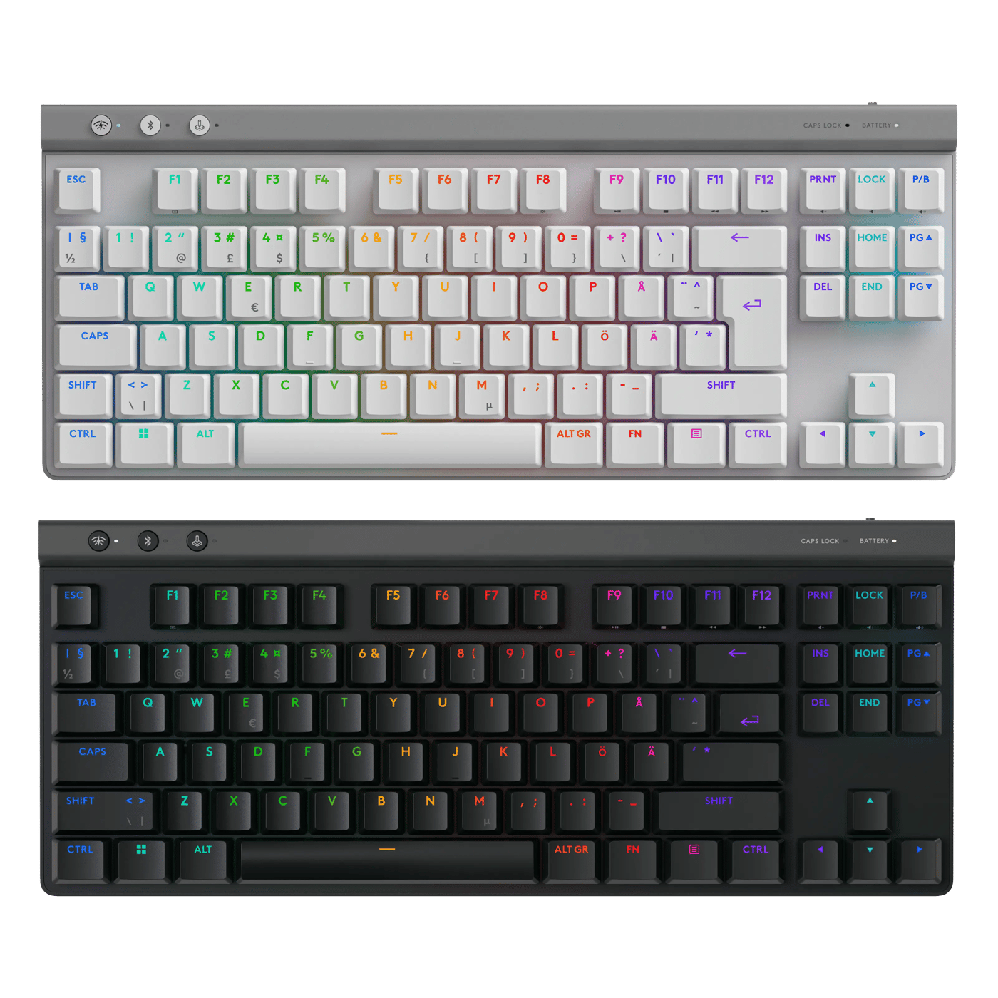 Logitech G515 Lightspeed TKL Trådløst gamingtastatur Tactile Hvit