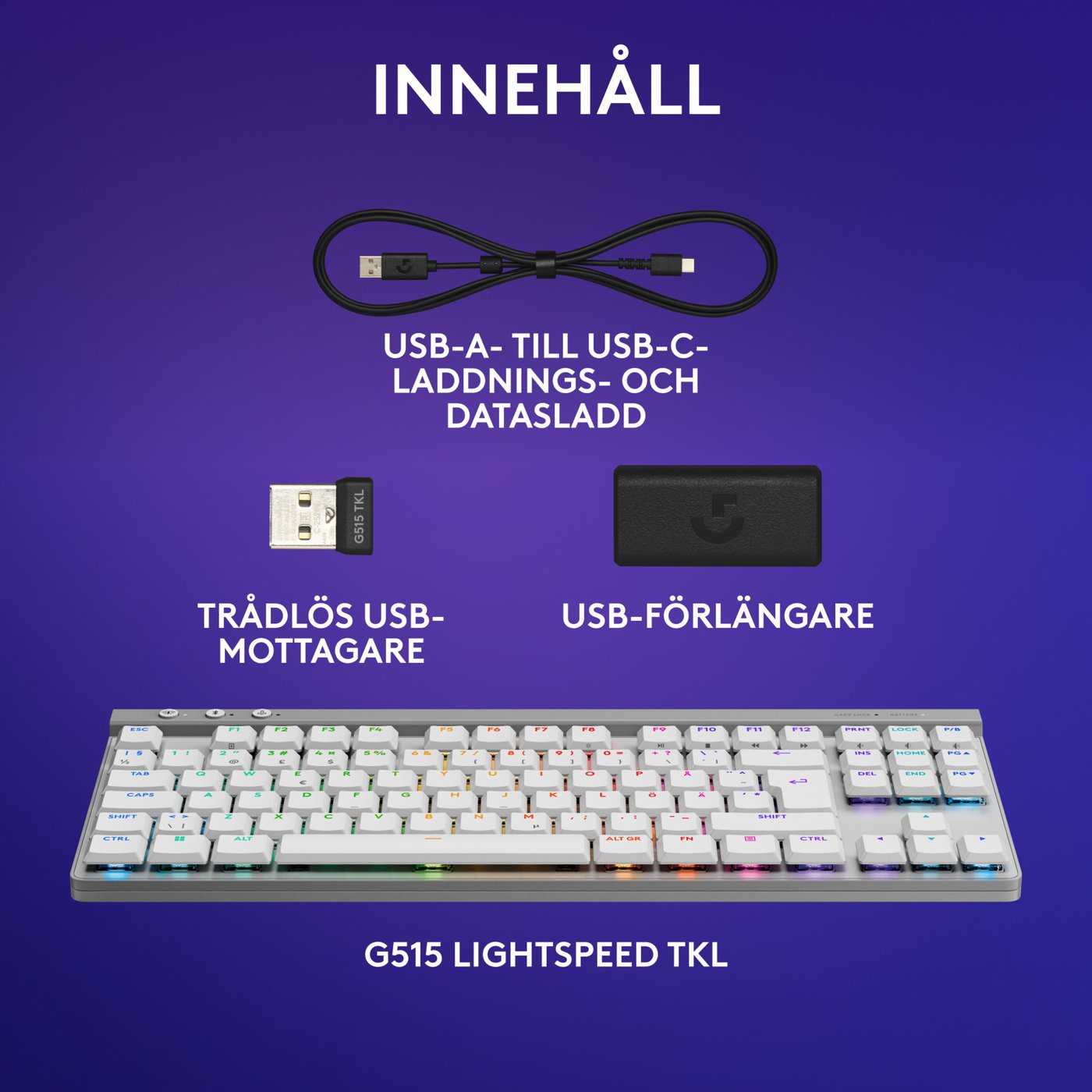 Logitech G515 Lightspeed TKL Tactile Vit