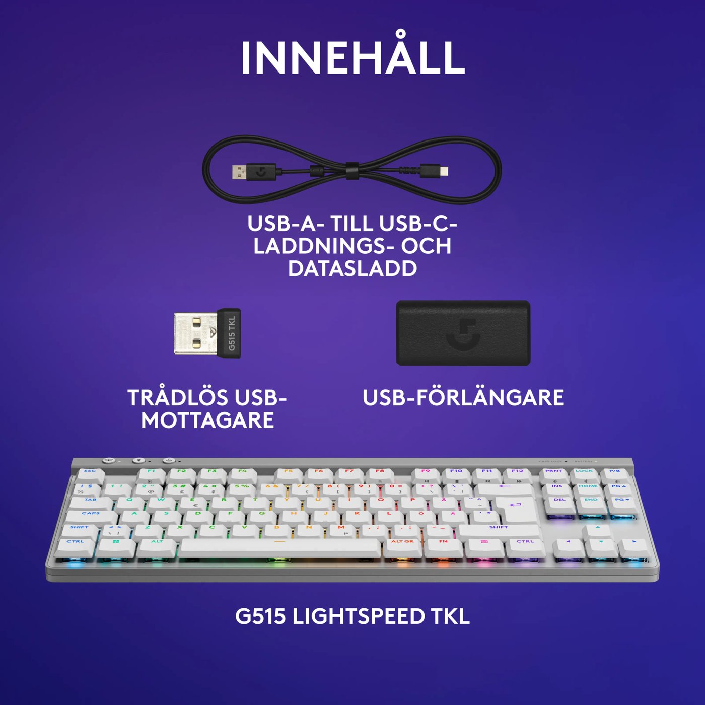 Logitech G515 Lightspeed TKL Tactile Vit