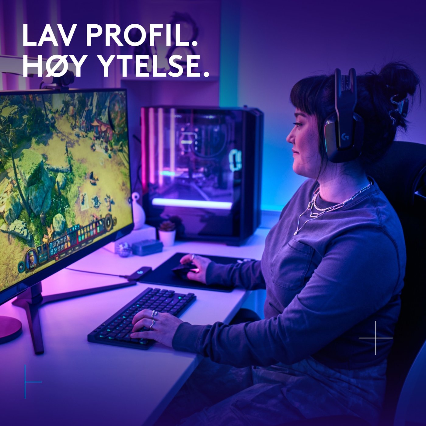 Logitech G515 Lightspeed TKL Trådløst gamingtastatur Linear Svart