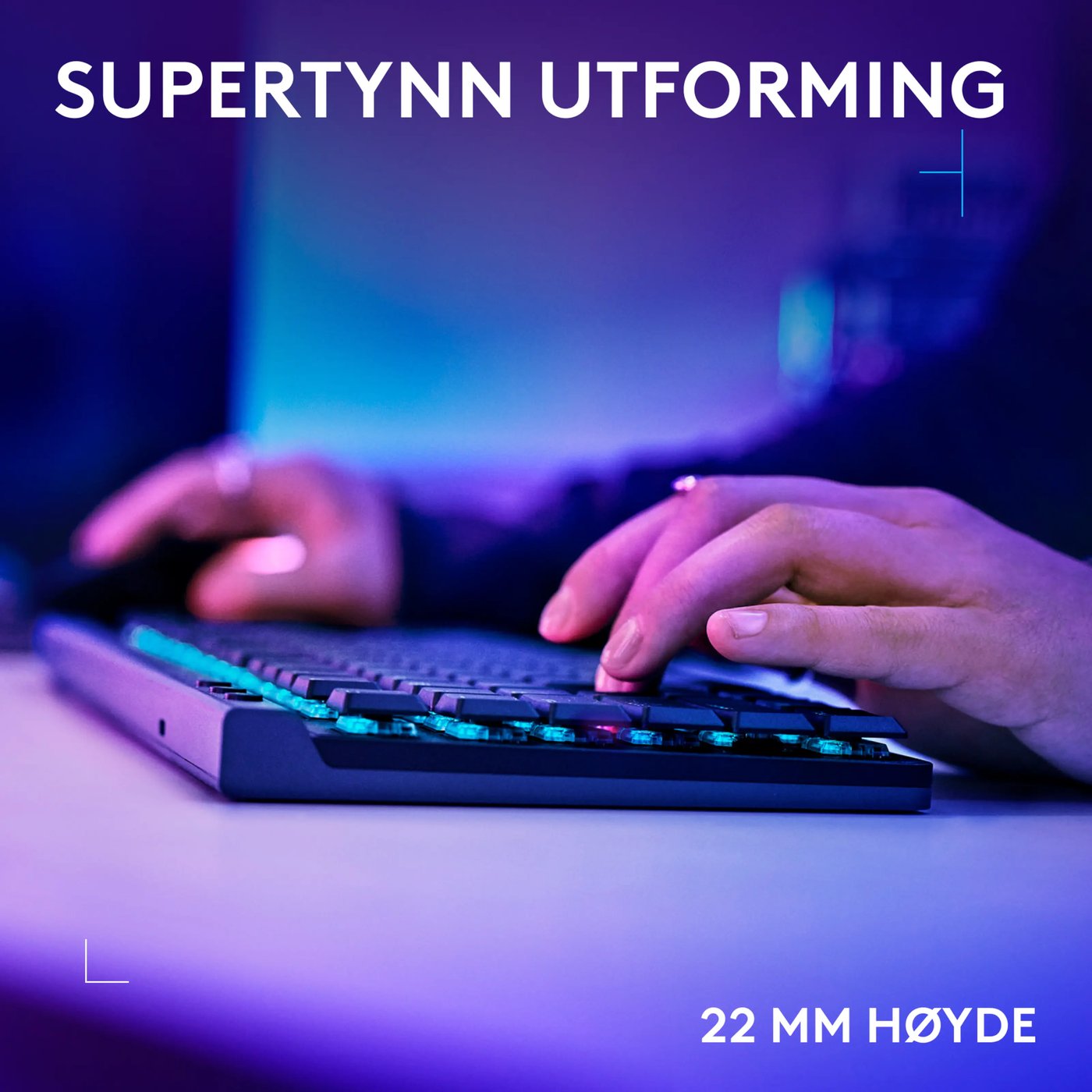 Logitech G515 Lightspeed TKL Trådløst gamingtastatur Linear Svart