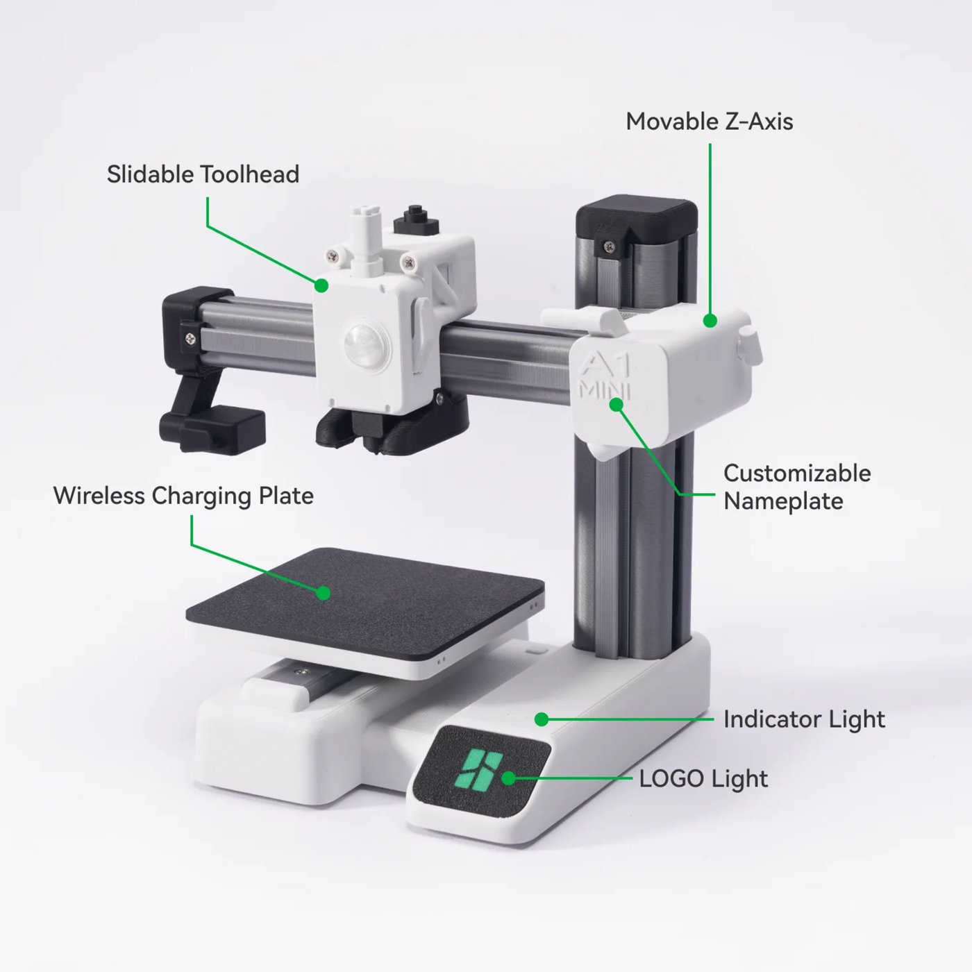 Bambu Lab 3D-kit för trådlös laddare