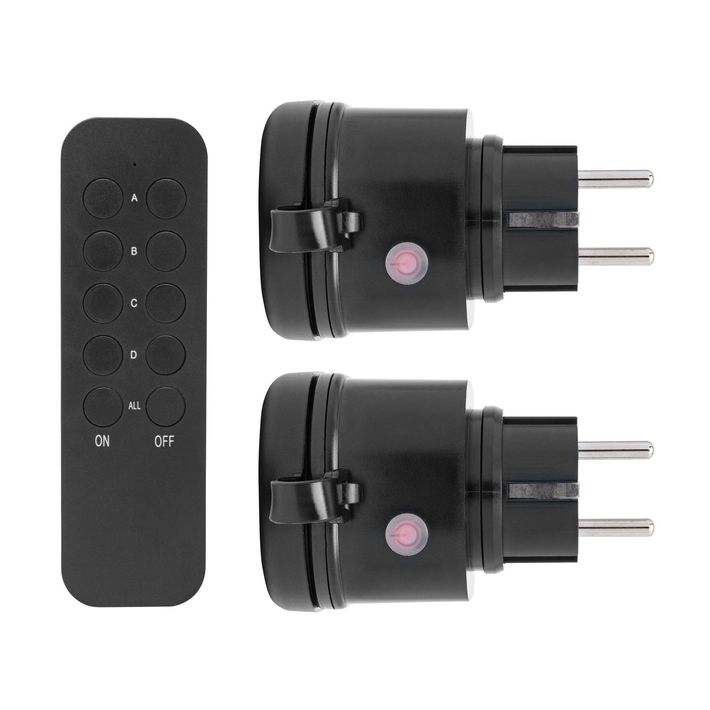 Cleverio Mini-fjernstrømbryter for utendørsbruk 3680W 2-pk
