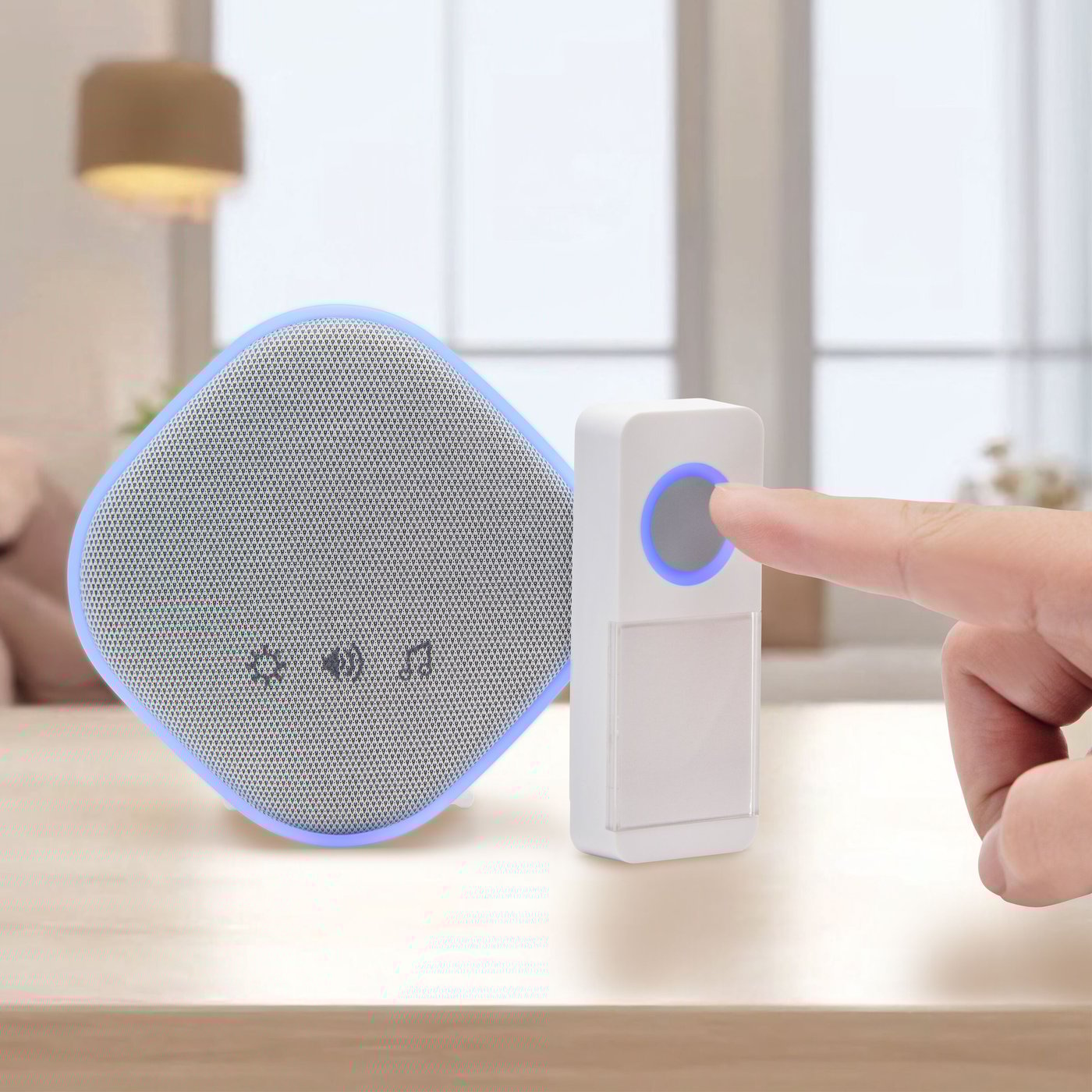 Cleverio Trådlös dörrklocka med tryckknapp