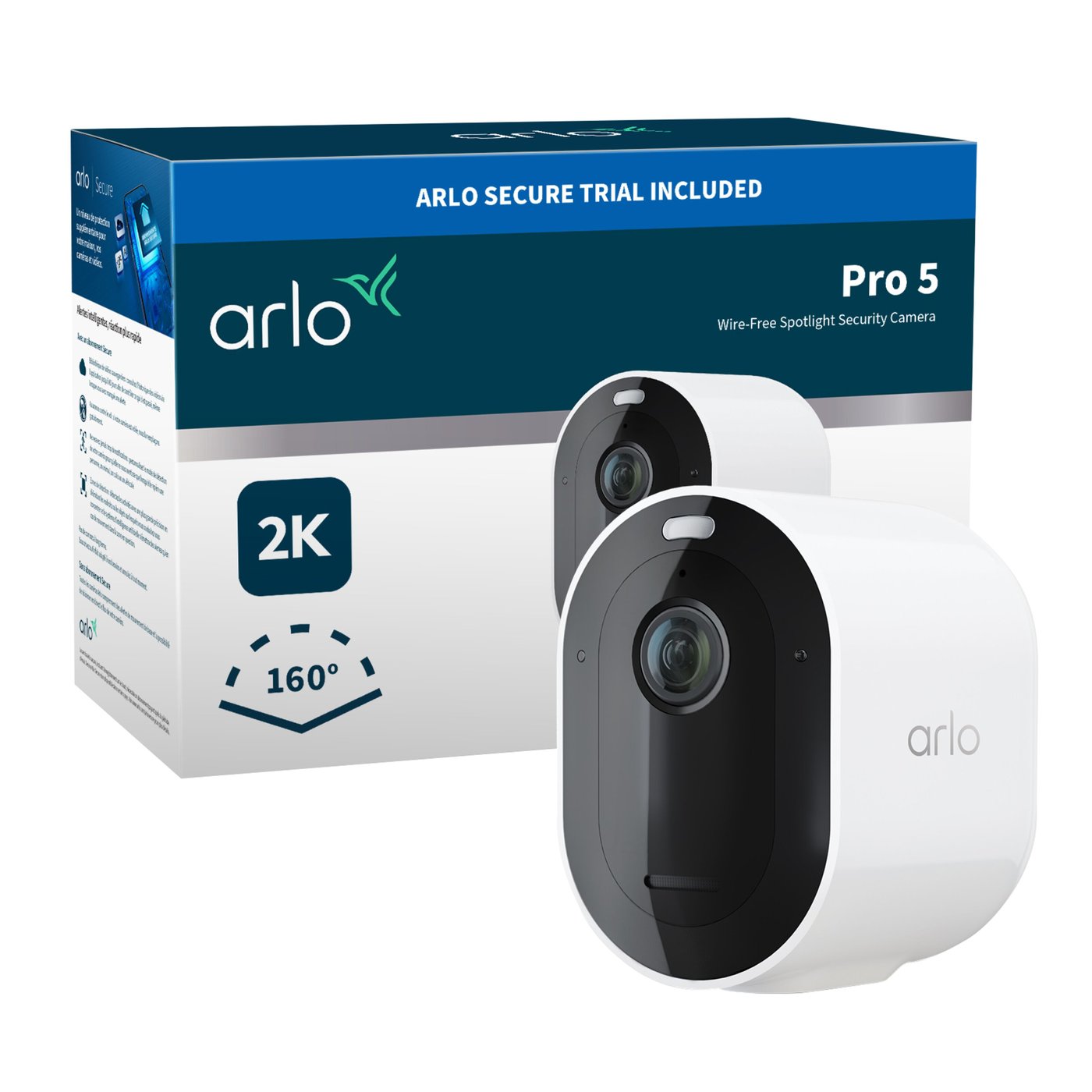 Arlo Pro 5 Trådløs Overvåkningskamera Spotlight 1-pack