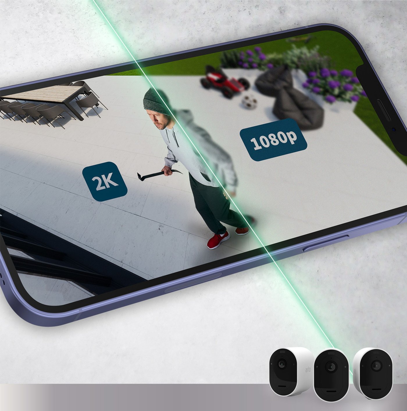 Arlo Pro 5 Trådløs Overvåkningskamera Spotlight 1-pack