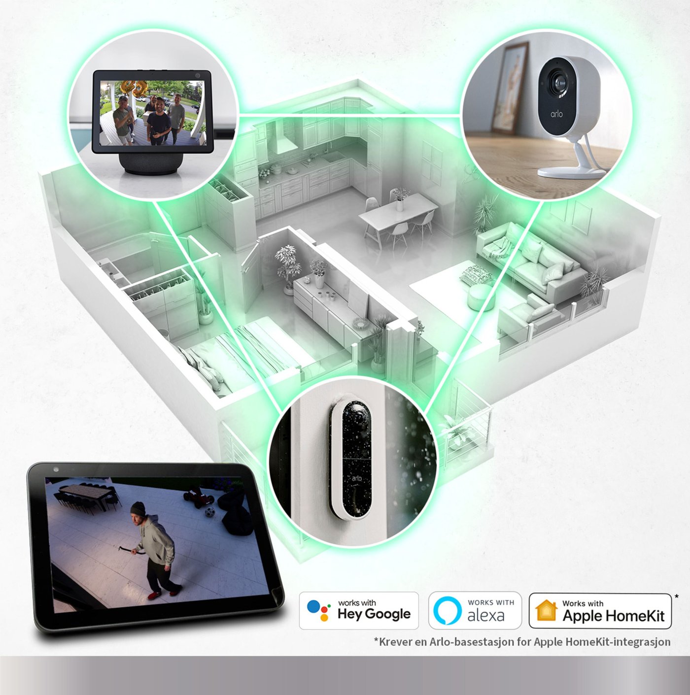 Arlo Pro 5 Trådløs Overvåkningskamera Spotlight 1-pack