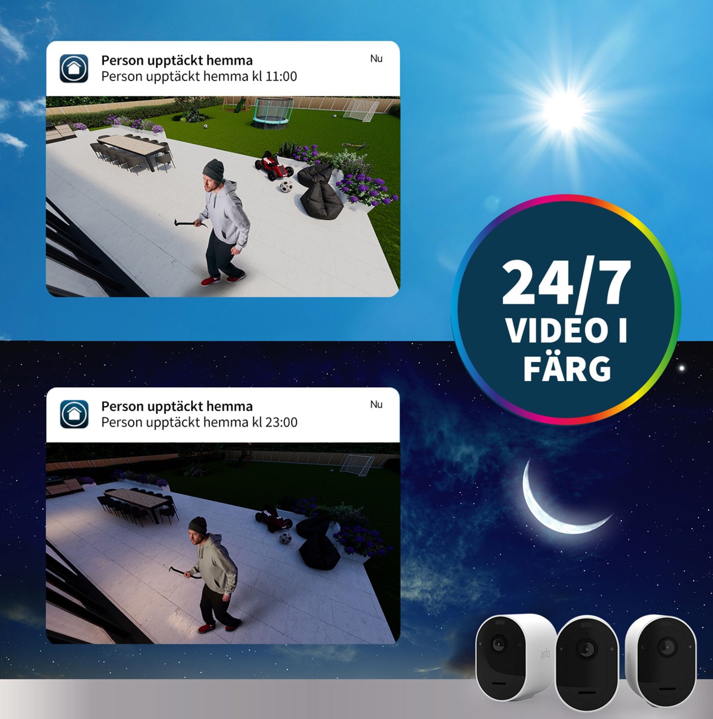 Arlo Pro 5 Spotlight Trådlös Övervakningskamera 2-pack