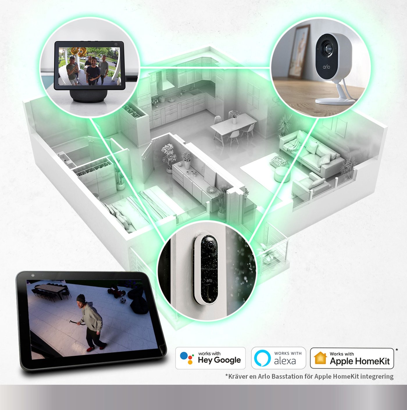 Arlo Pro 5 Spotlight Trådlös Övervakningskamera 2-pack