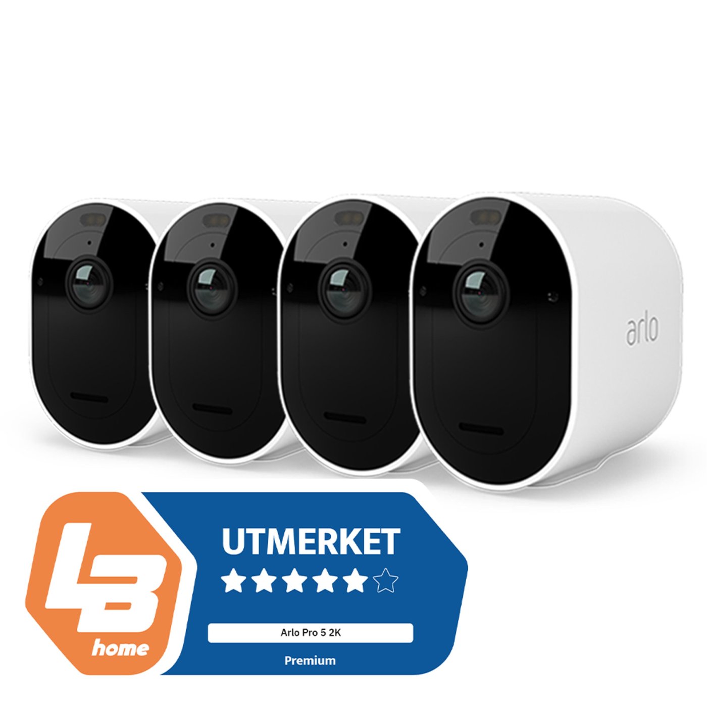 Arlo Pro 5 Spotlight Trådløs Overvåkningskamera 4-pakning