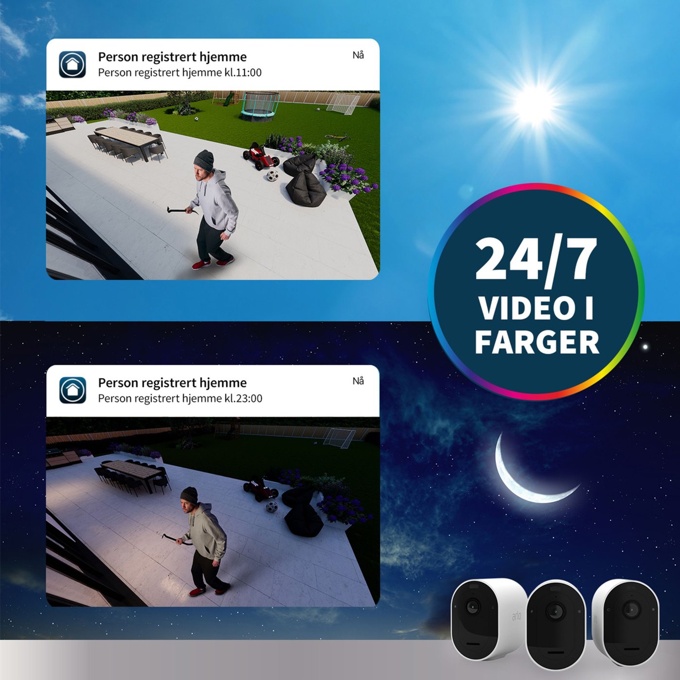 Arlo Pro 5 Spotlight Trådløs Overvåkningskamera 4-pakning