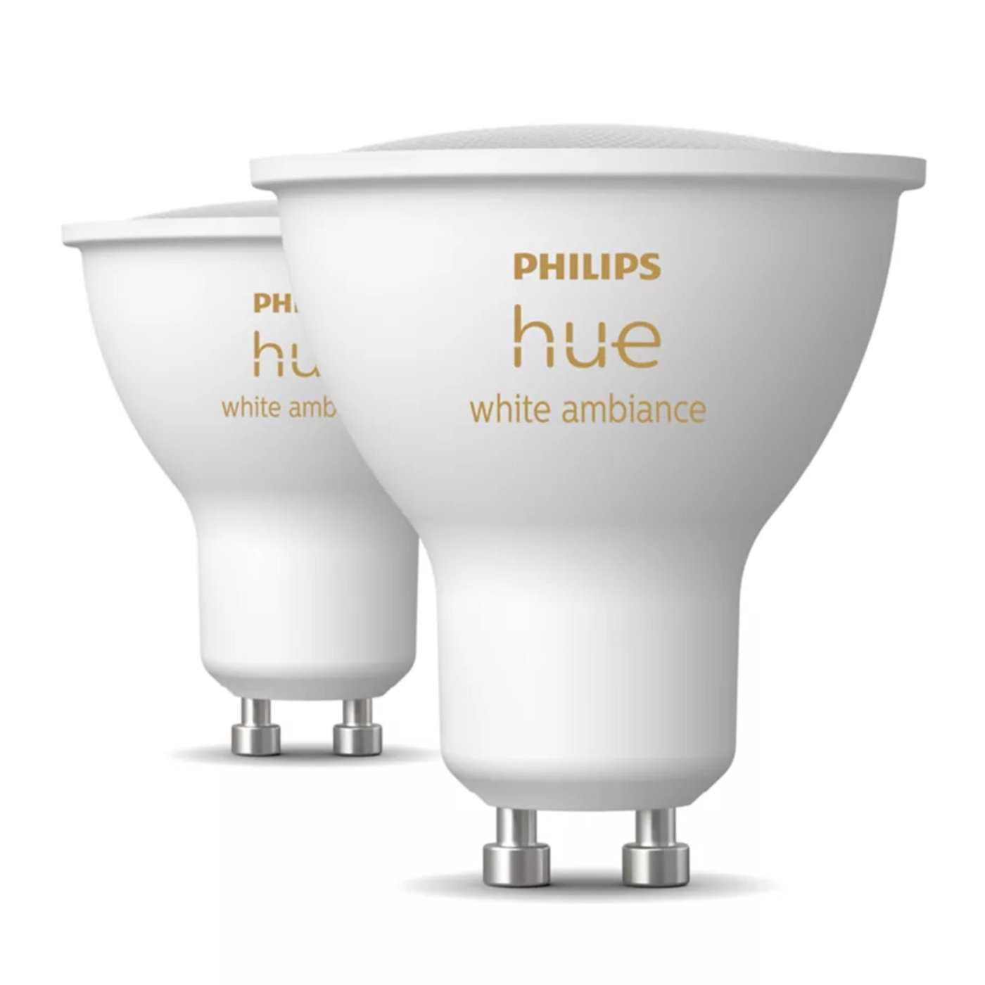 Philips Hue White Ambiance Smart LED-lampa GU10 400 lm 2-pack