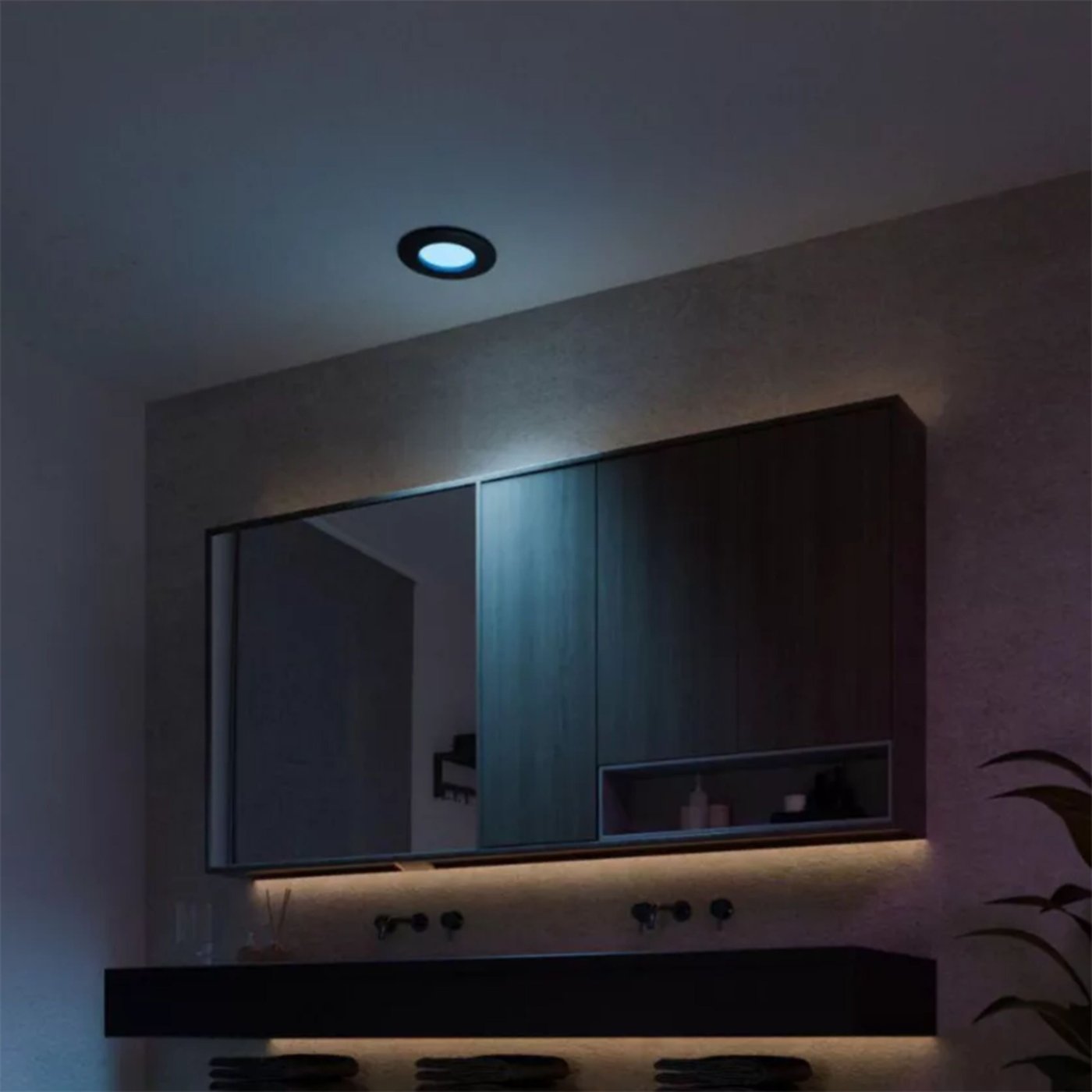 Philips Hue Slank innfelt belysning Ø90 mm Svart
