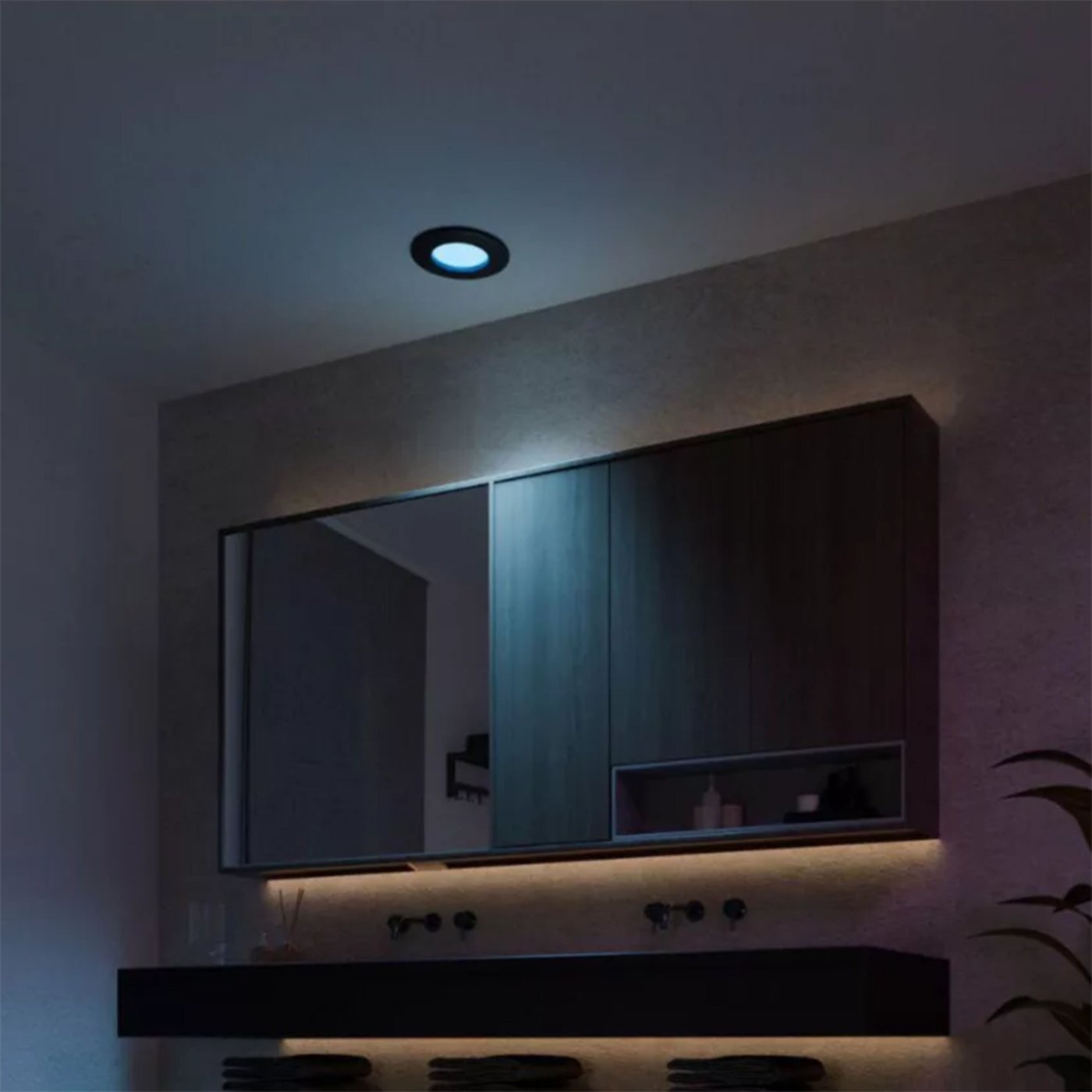 Philips Hue Slim infälld belysning Ø90 mm 3-pack Svart