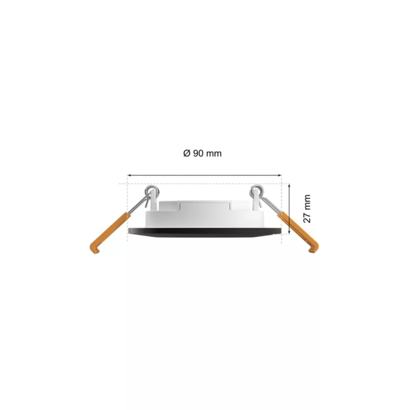 Philips Hue Slim infälld belysning Ø90 mm 3-pack Svart