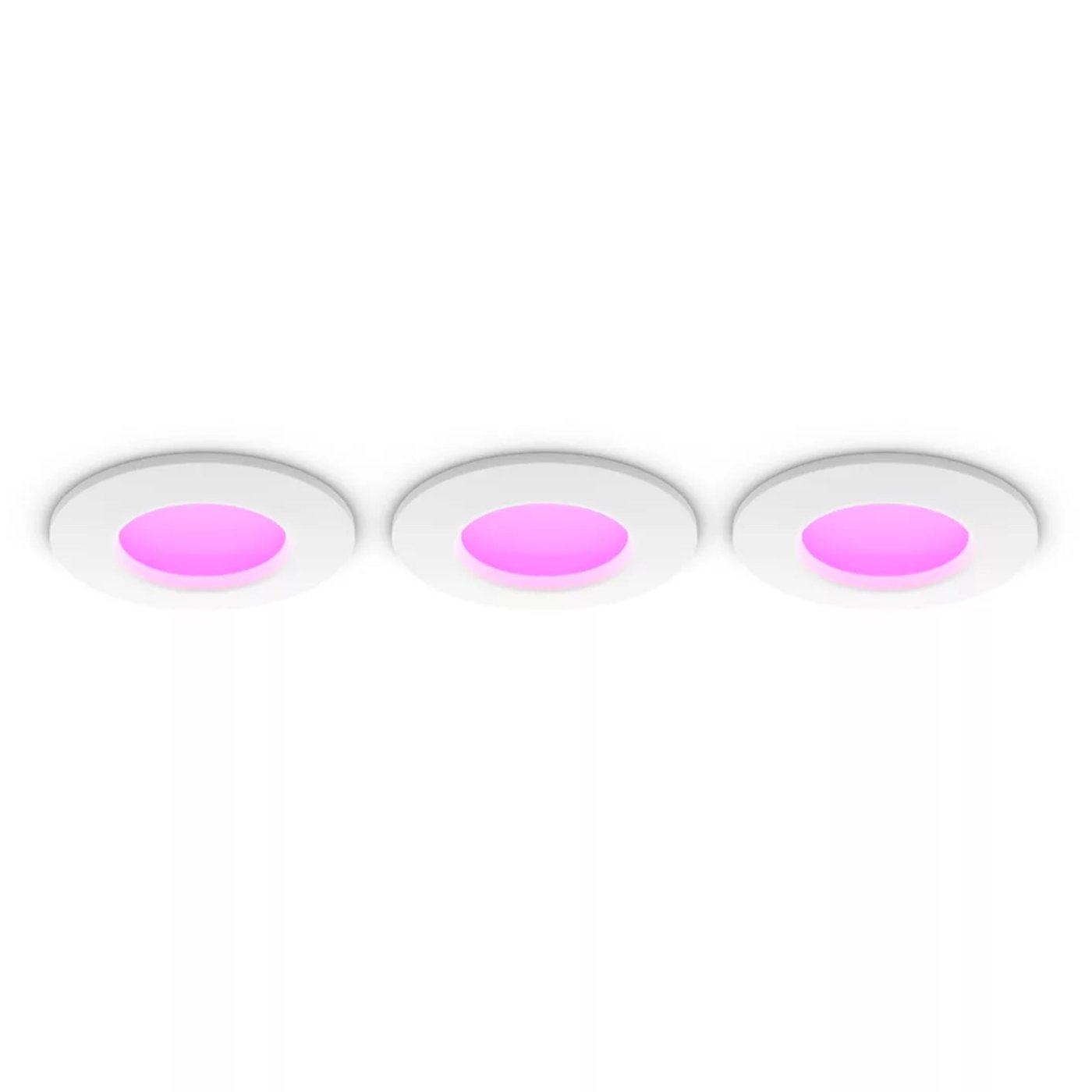 Philips Hue Slim infälld belysning Ø90 mm 3-pack Vit