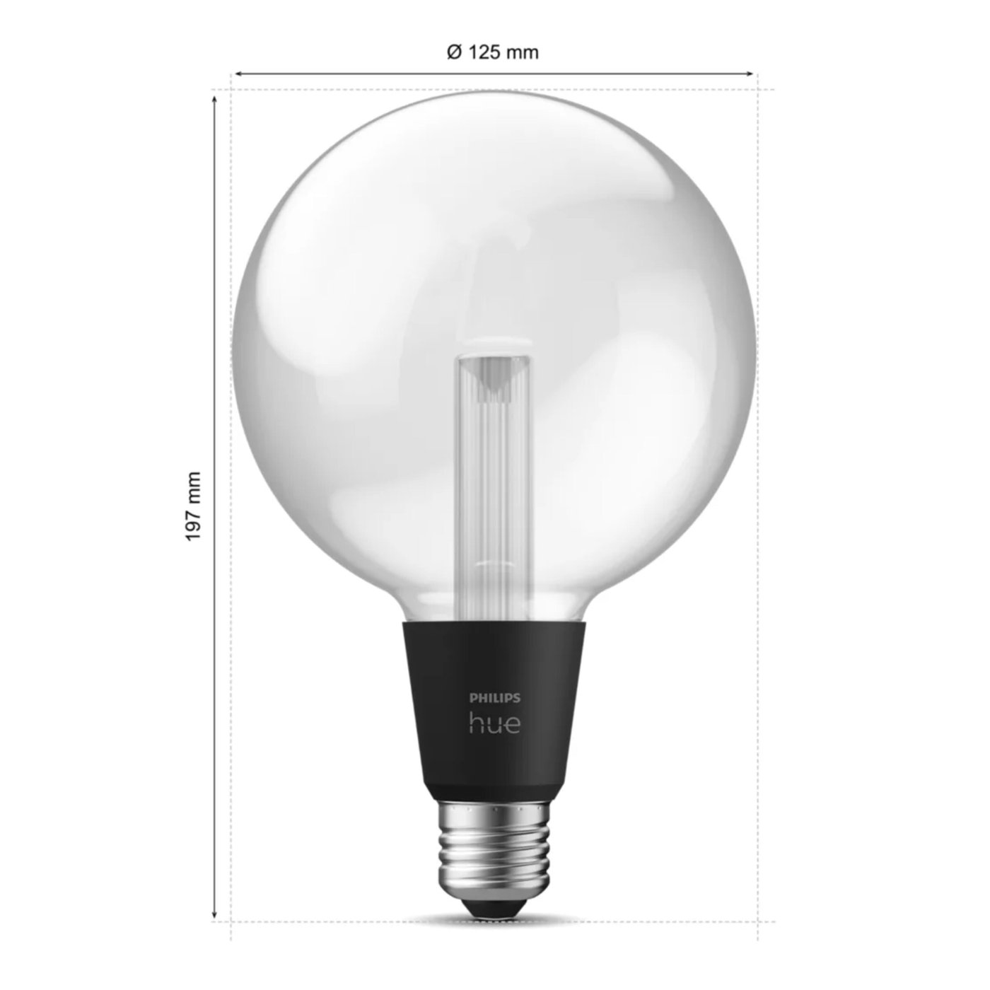 Philips Hue Lightguide G125 E27 smart kuleformet LED-pære 500 lm