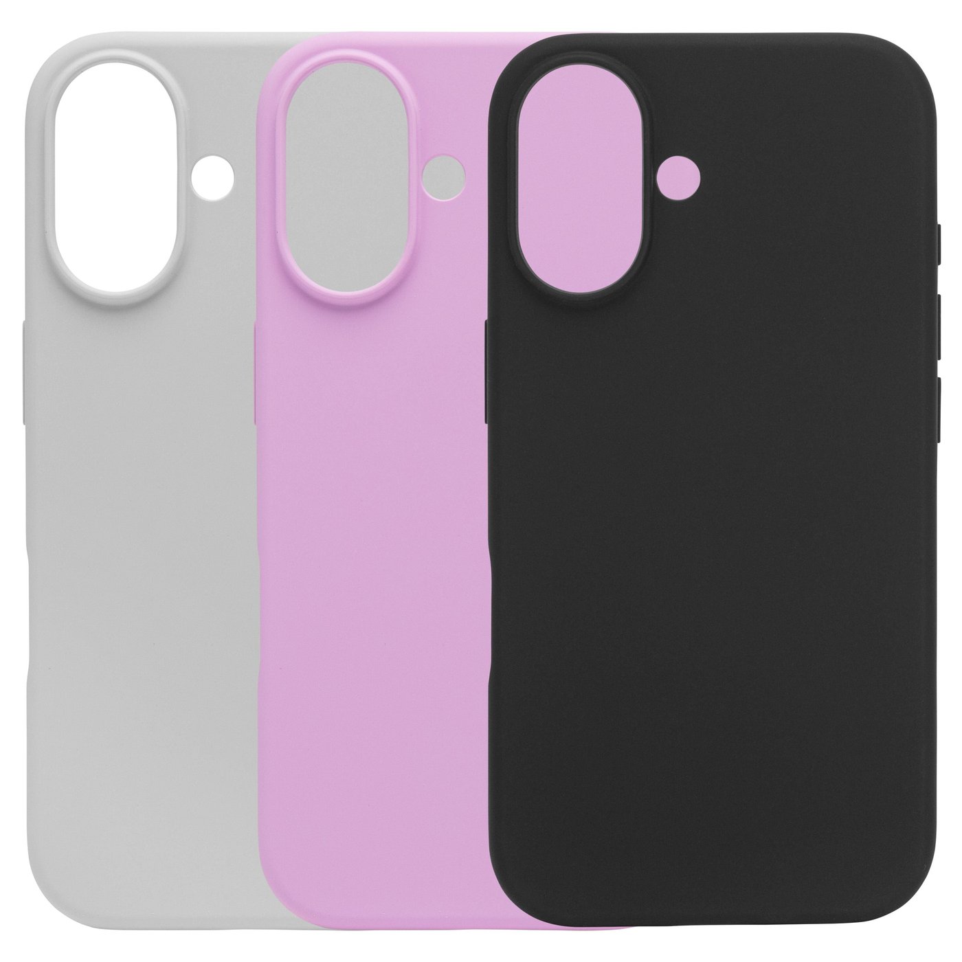 Linocell Rubber case för iPhone 16 Svart