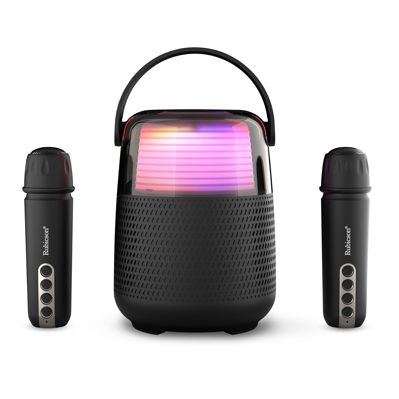 Rubicson Karaokehøyttaler med to trådløse mikrofoner