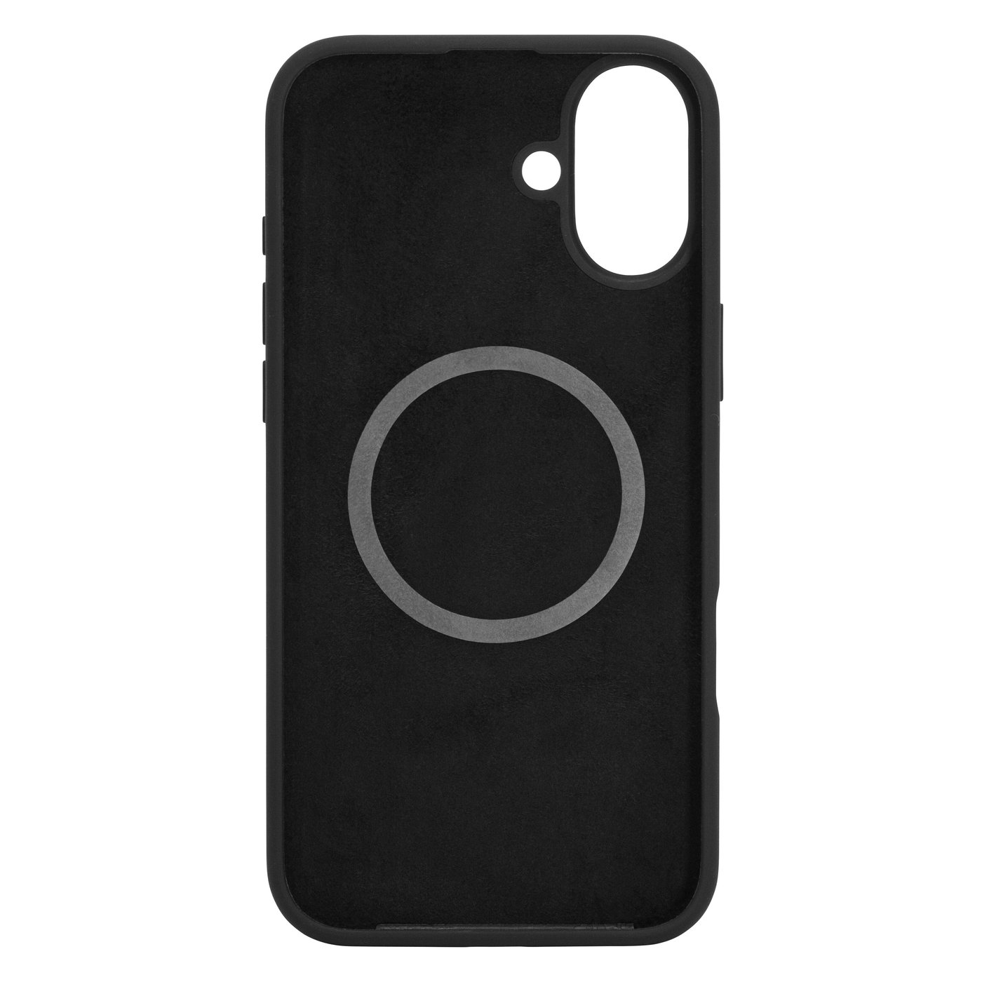 Linocell Rubber case för iPhone 16 Plus Svart