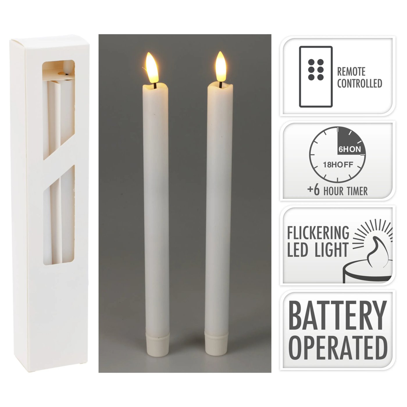 Kronelys LED 2-pk.