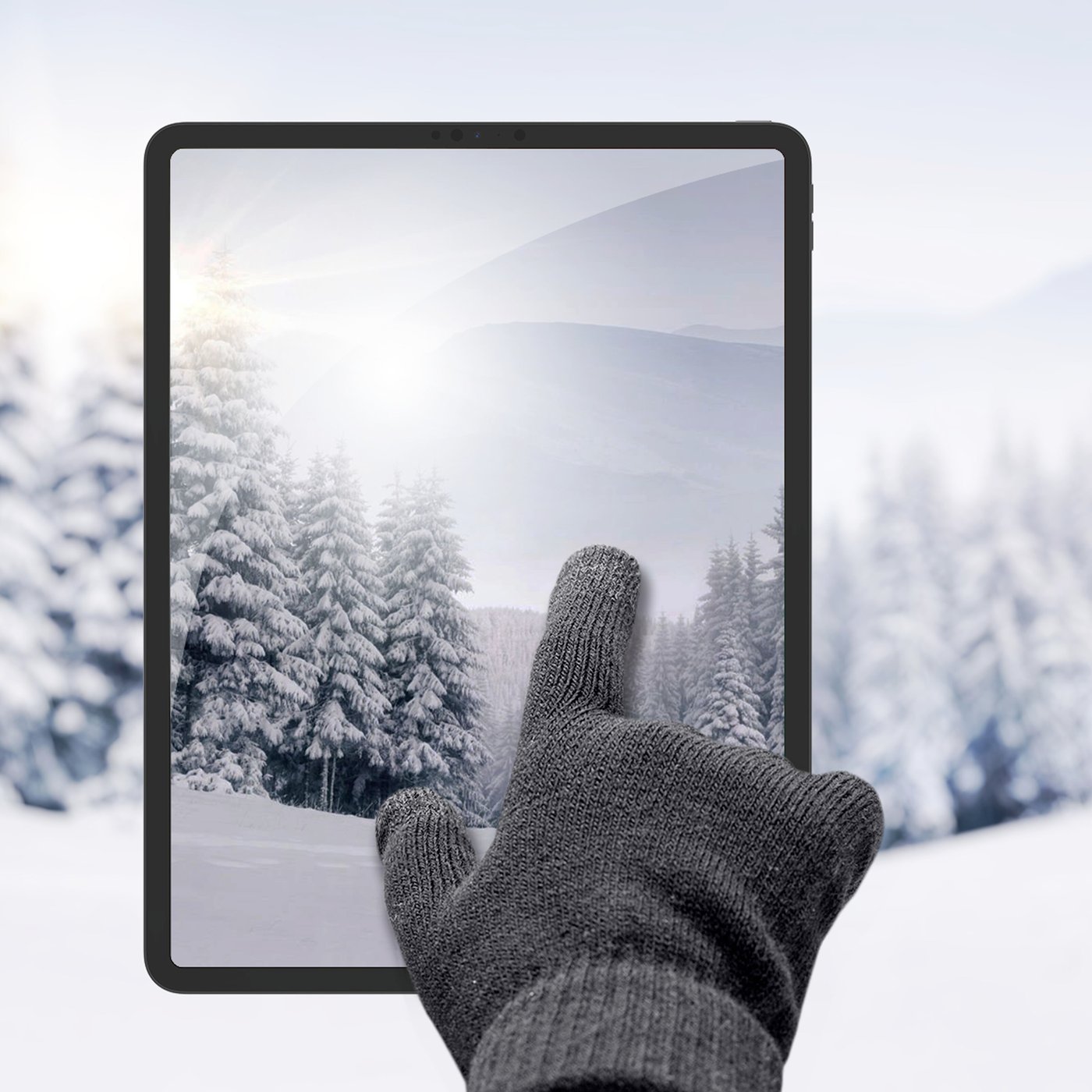 Linocell Strikkede touchskjermhansker