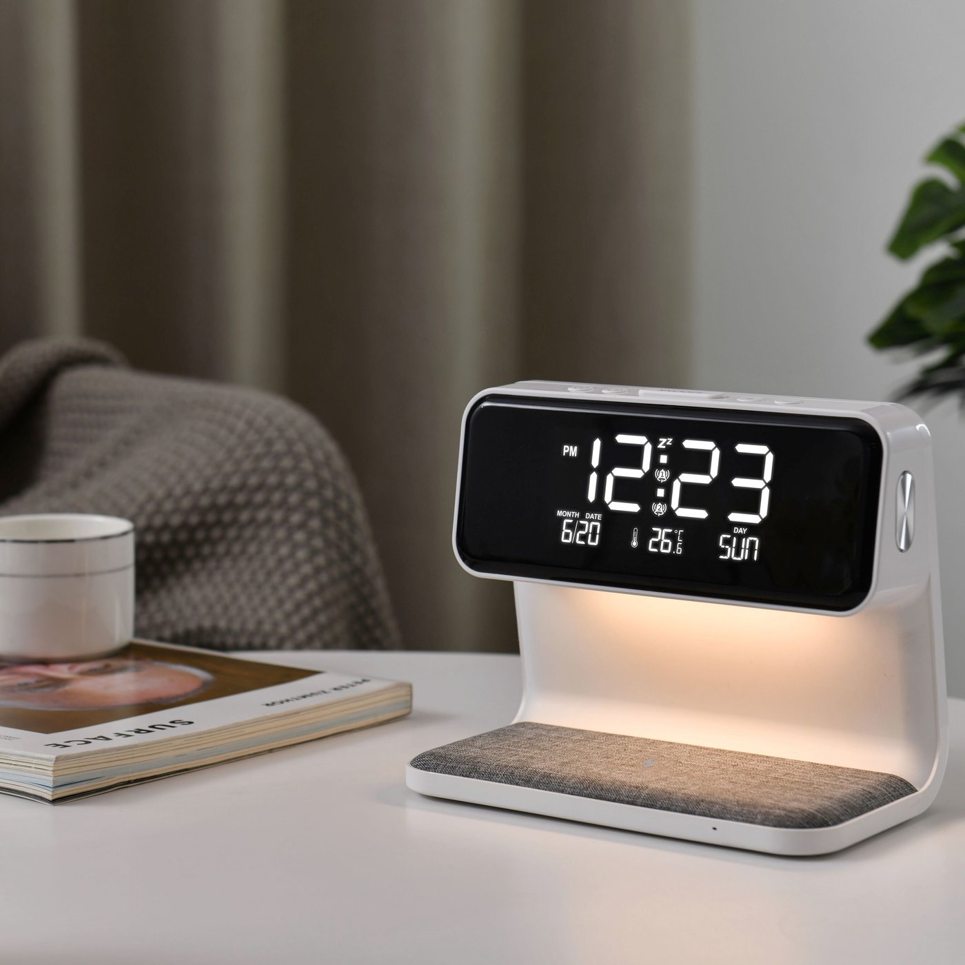 Rubicson Vekkerklokke med trådløs lading