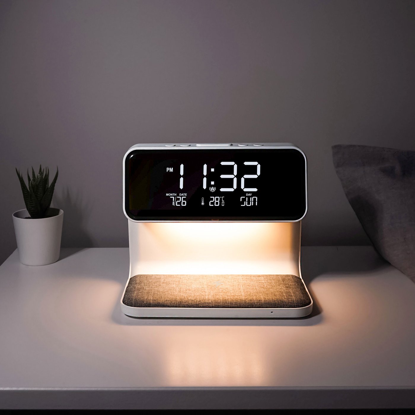 Rubicson Vekkerklokke med trådløs lading