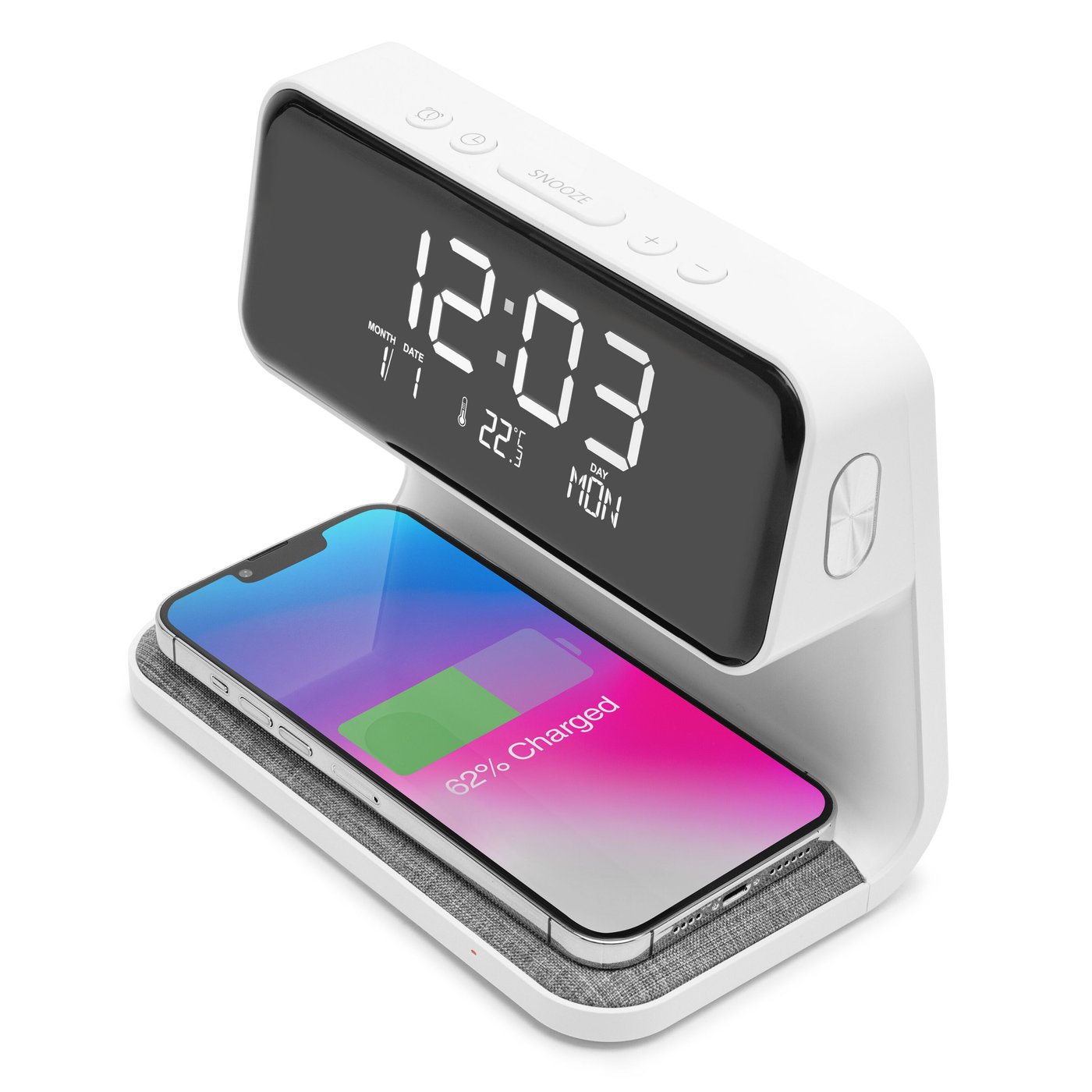 Rubicson Vekkerklokke med trådløs lading