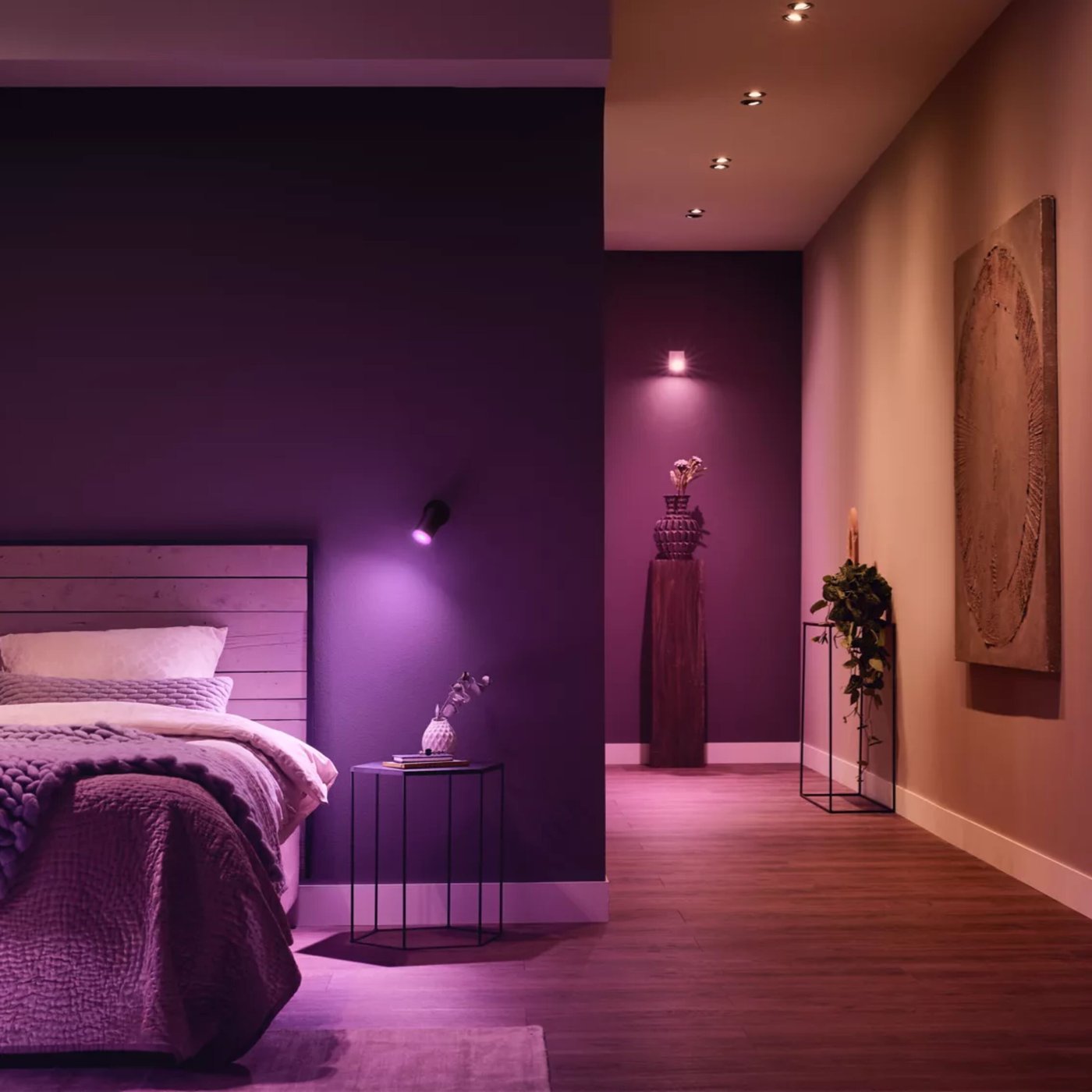 Philips Hue Startpakke: 3x White & Color GU10 + Dimmer + Bridge