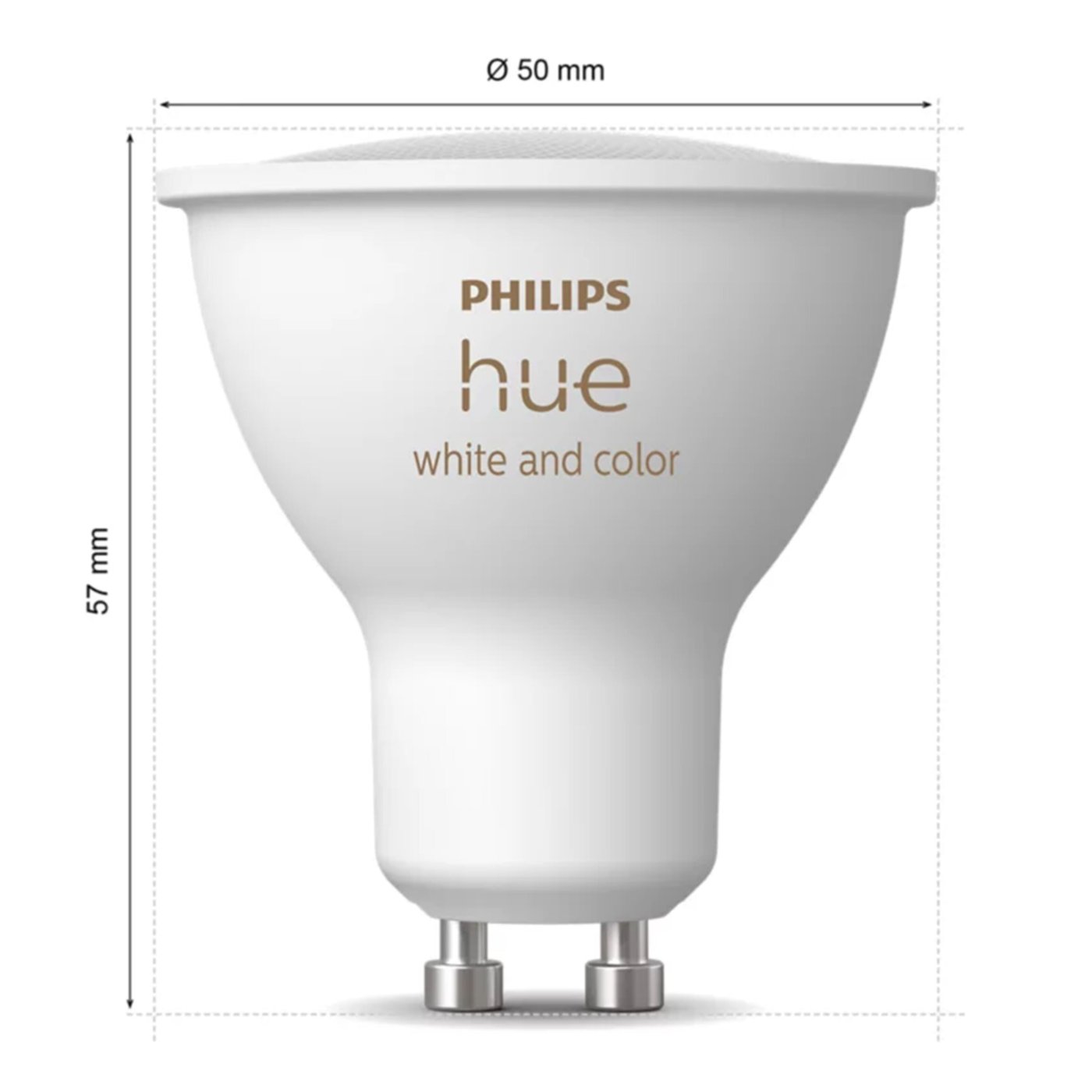 Philips Hue Startpakke: 3x White & Color GU10 + Dimmer + Bridge