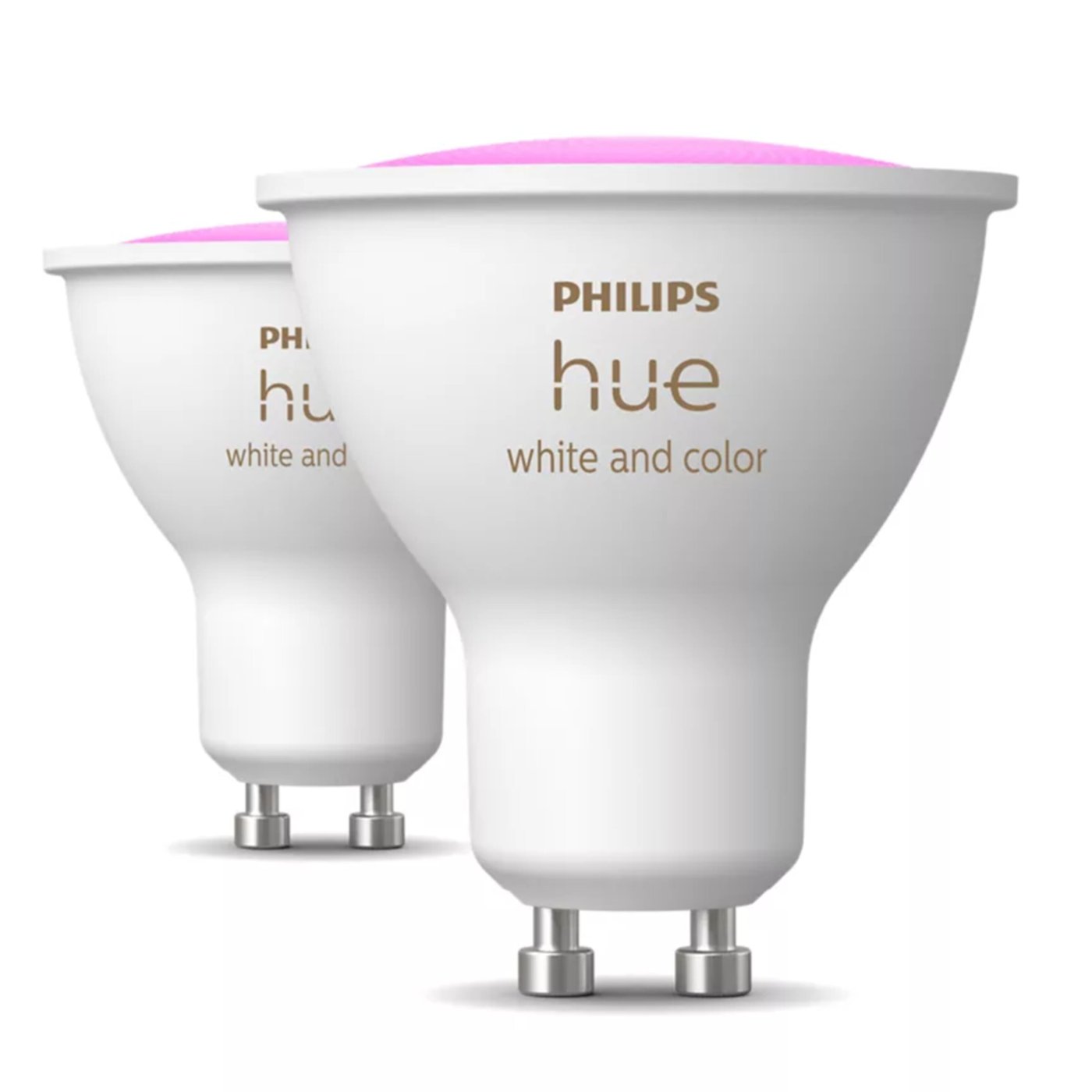 Philips Hue White and Color Ambiance Smart LED-pære GU10 400 lm 2-pk